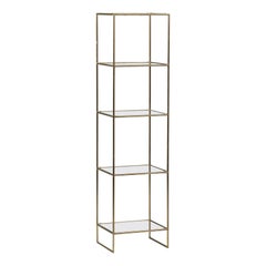 Used Mid-Century Modern Glass and Brass Shelve, Finland, 1950s