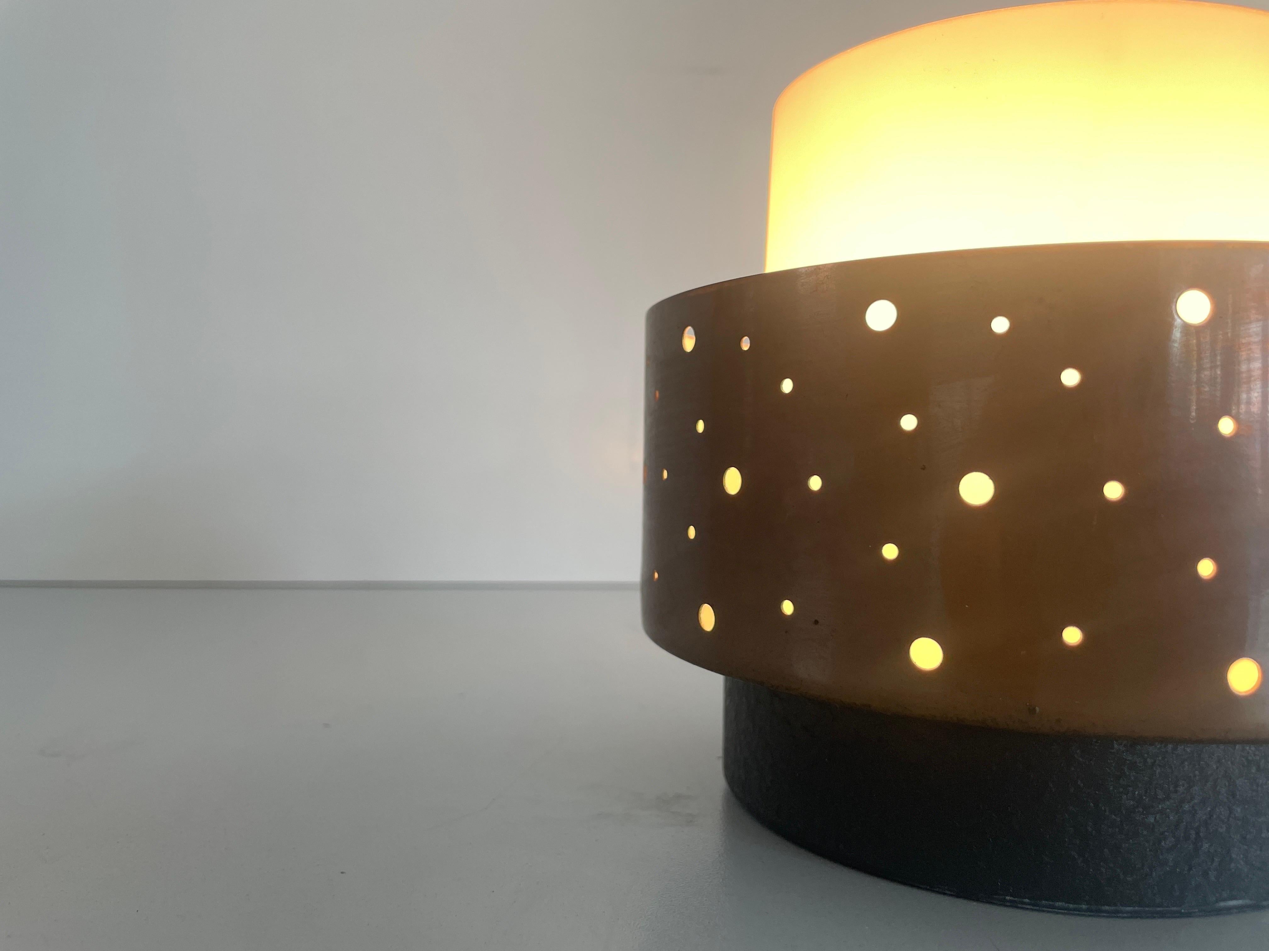 Mid-Century Modern Glass and Metal Flush Mount by Hillebrand, 1950s, Germany For Sale 9