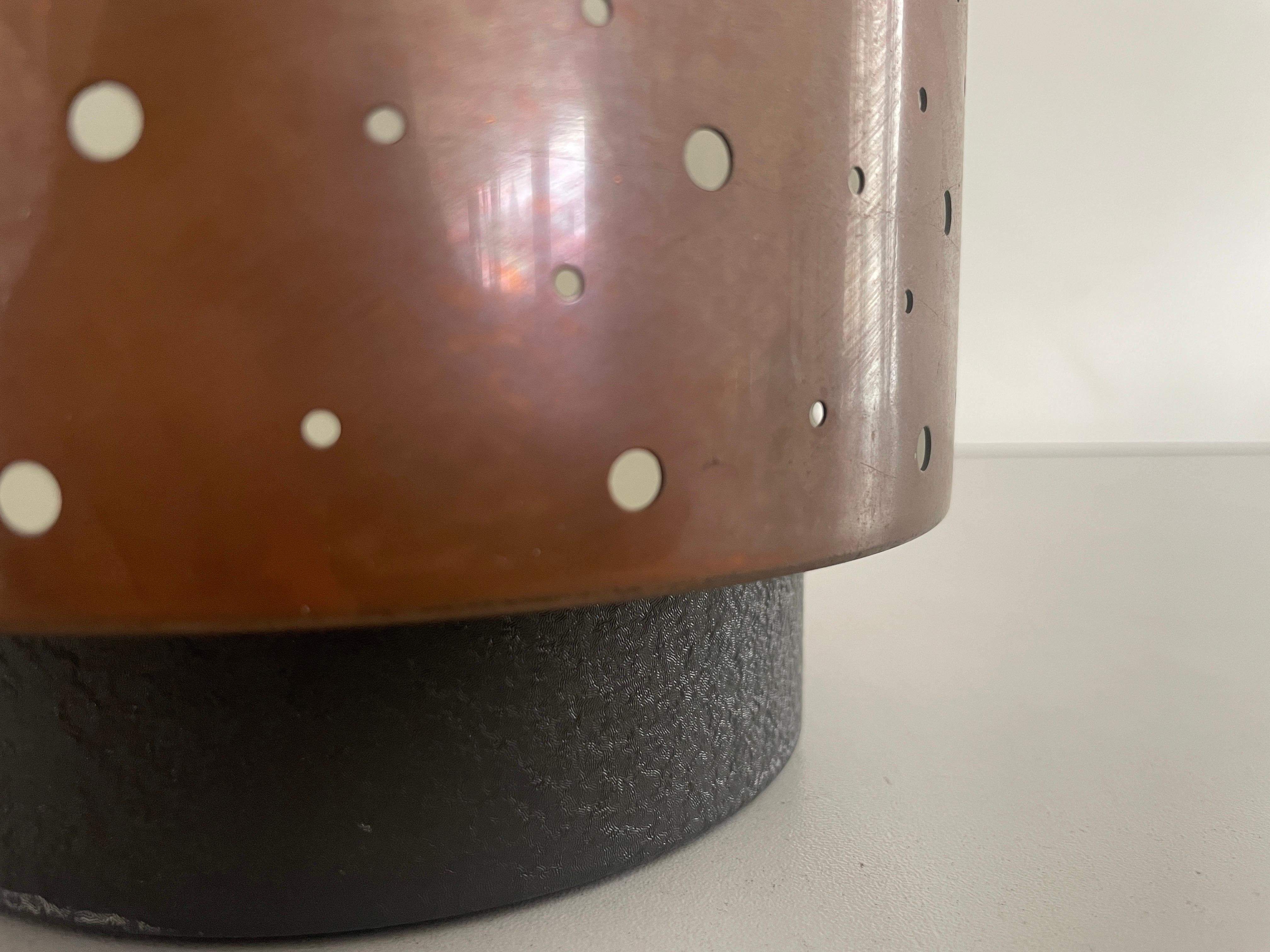 Mid-Century Modern Glass and Metal Flush Mount by Hillebrand, 1950s, Germany For Sale 2