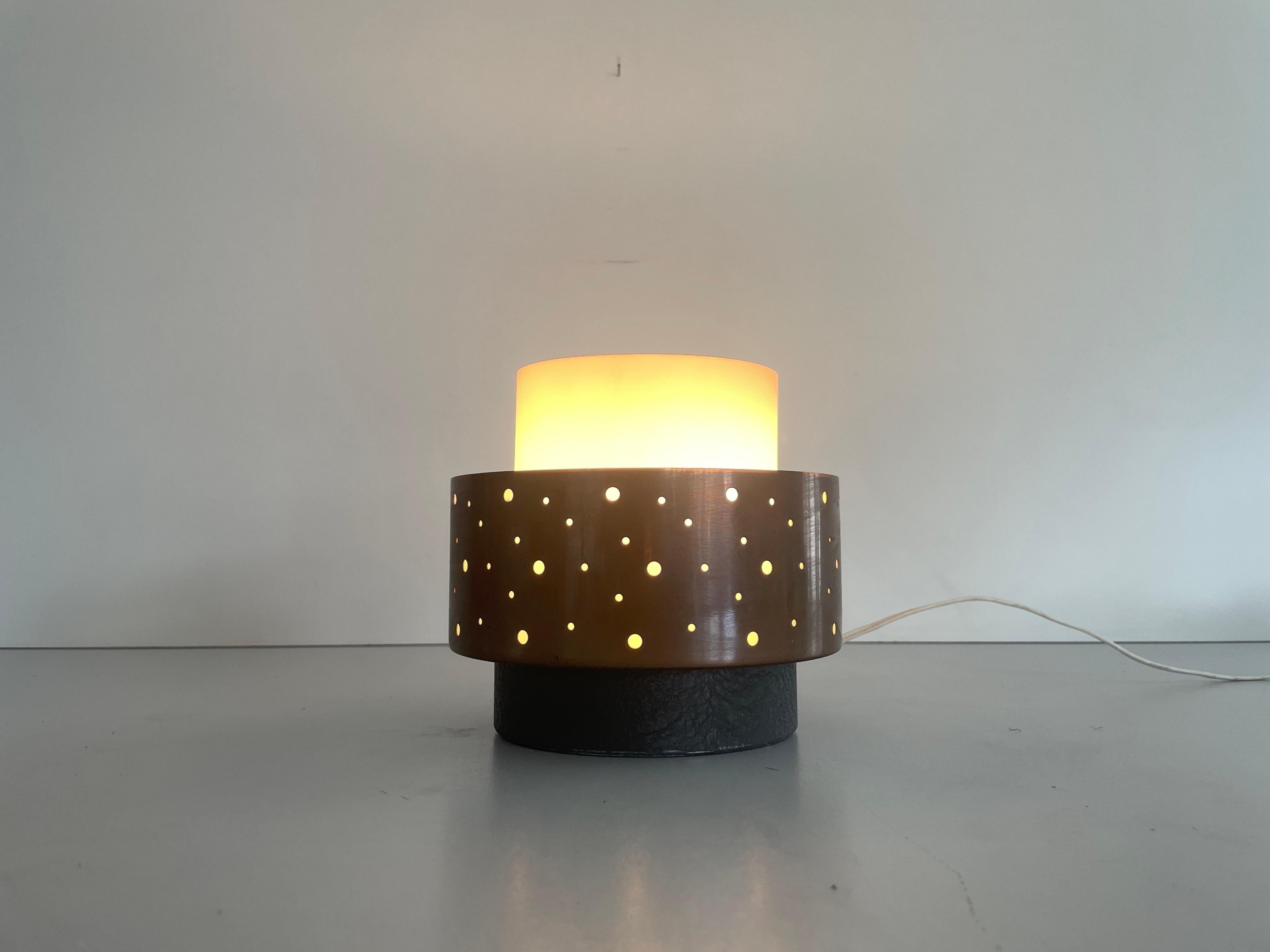 Mid-Century Modern Glass and Metal Flush Mount by Hillebrand, 1950s, Germany For Sale 3