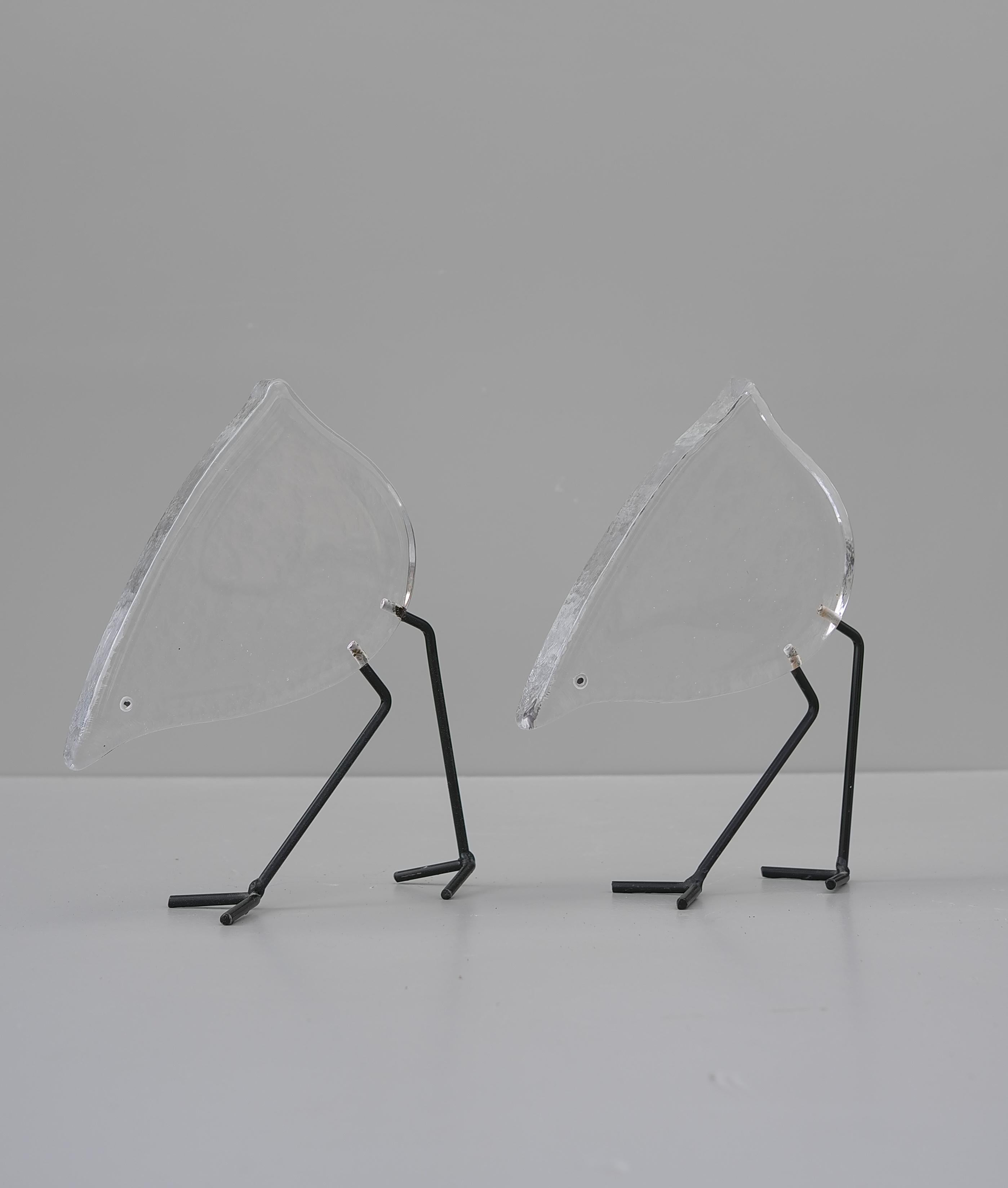Mid-Century Modern, Glass Art Bird figurines 1960's For Sale 2