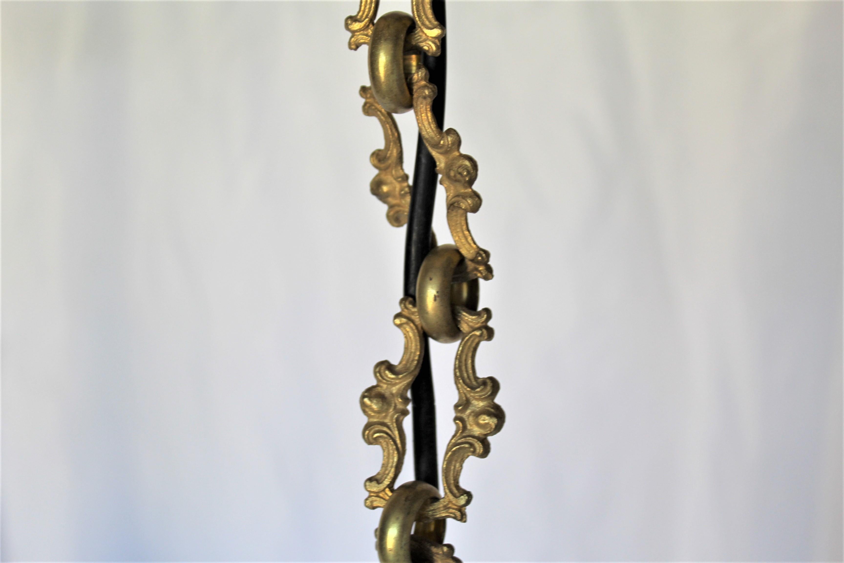 Mid-Century Modern Glass Bead Pendants Brass For Sale 1