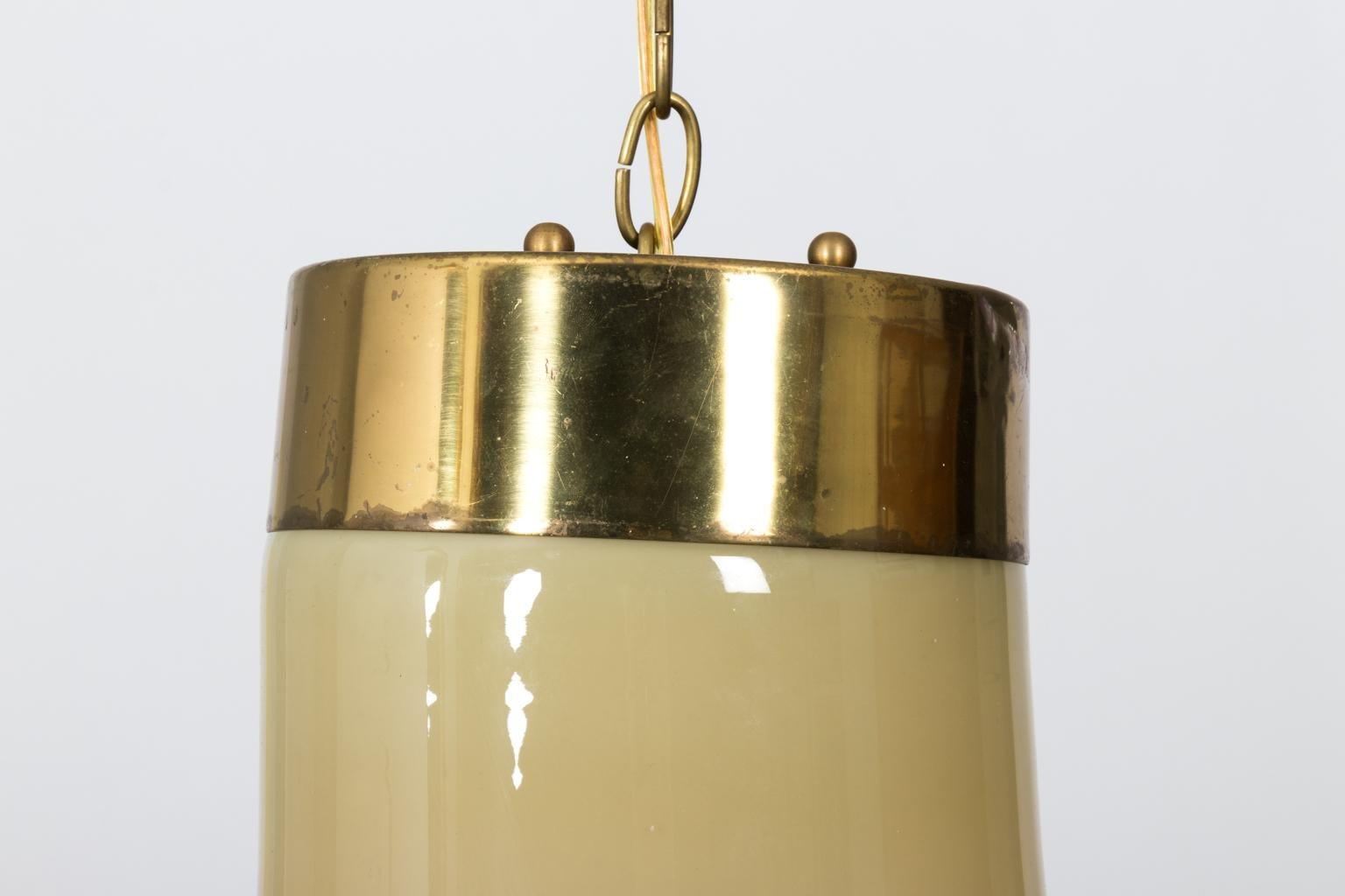 Mid-20th Century Mid-Century Modern Glass Bell Shaped Chandelier For Sale