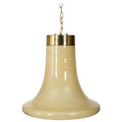 Mid-Century Modern Glass Bell Shaped Chandelier
