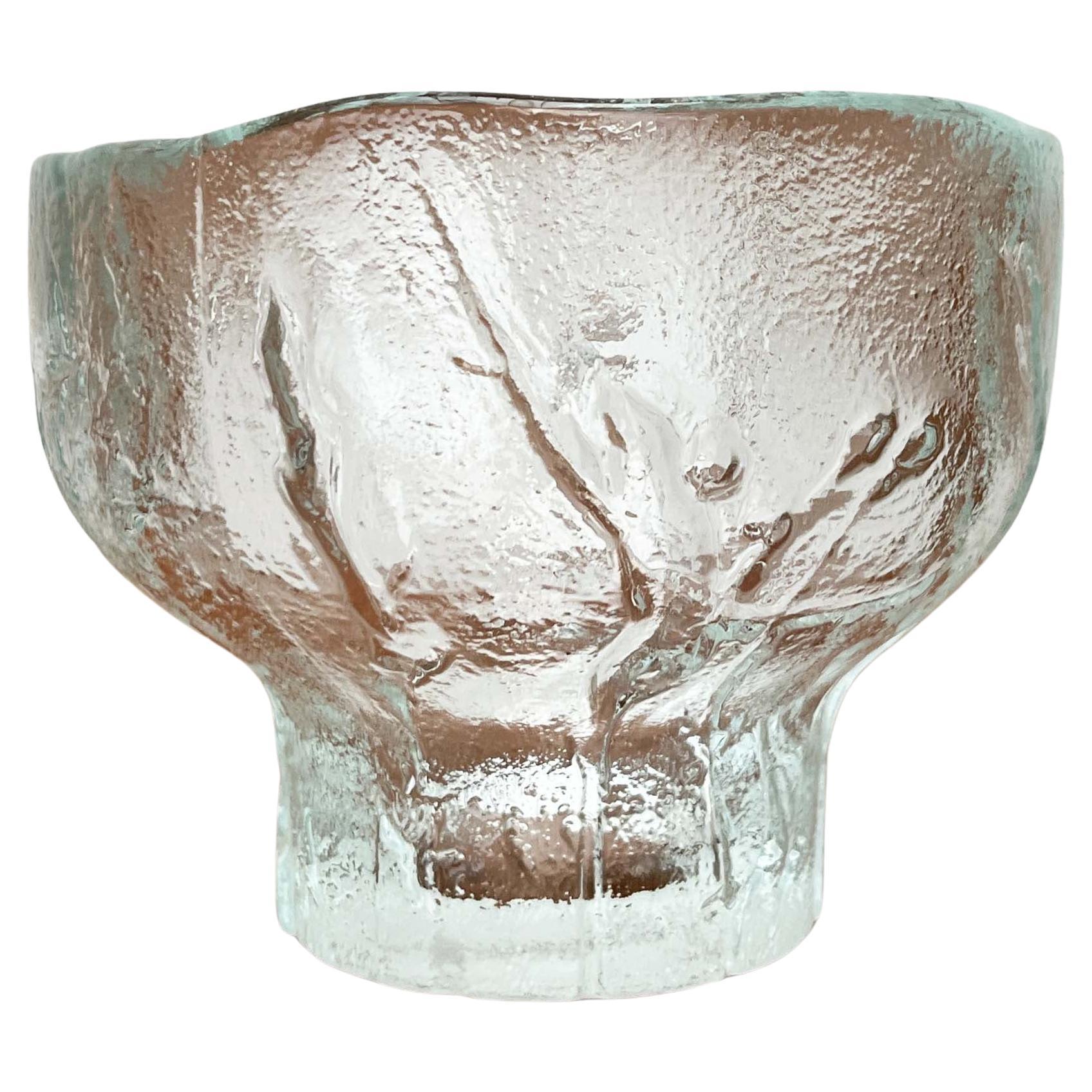 Mid-Century Modern Glass Bowl by Heiniä Kainalossa for Humppila, Finland, 1960s