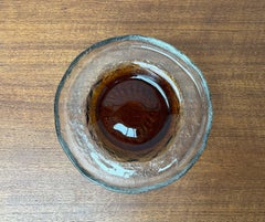 Cuenco de cristal moderno de mediados de siglo de Pertti Santalahti para Humppila, Finlandia, años 60