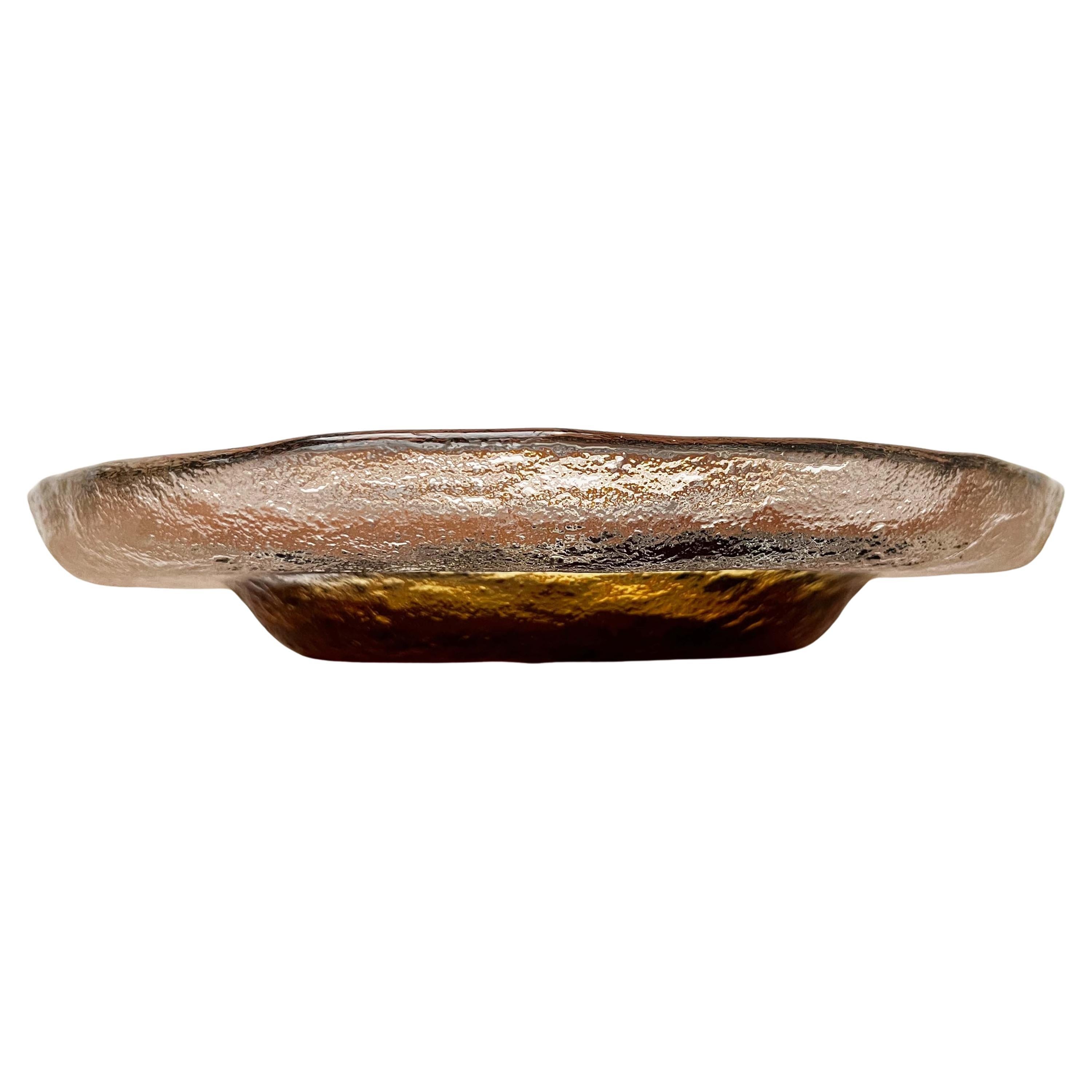 Mid-Century Modern Glass Bowl by Pertti Santalahti for Humppila, Finland, 1960s