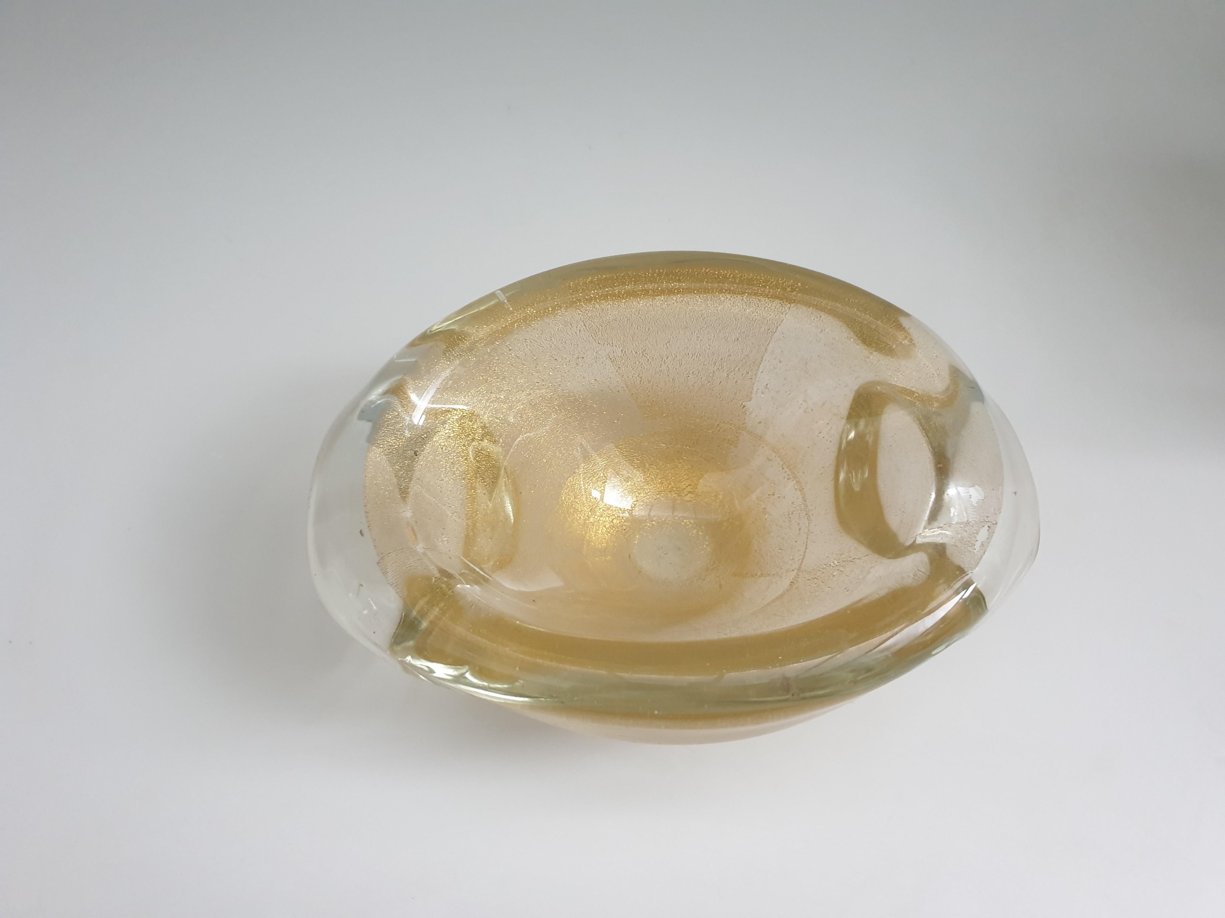Italian Mid-Century Modern Glass Bowl by Venini, Italy For Sale