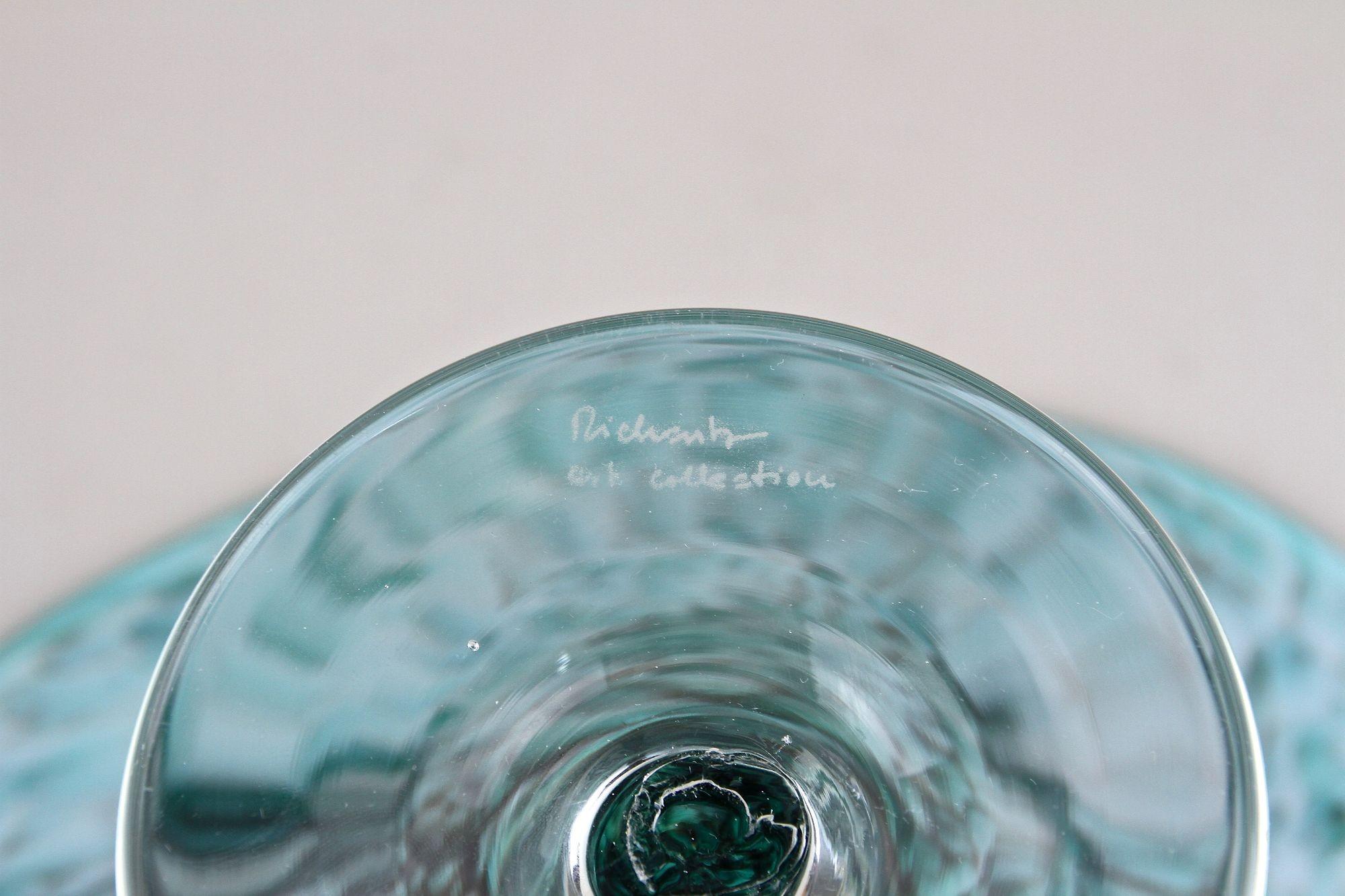 Ciotola/centrotavola in vetro del Mid Century Modern, firmata, DE 1970 ca. in vendita 10