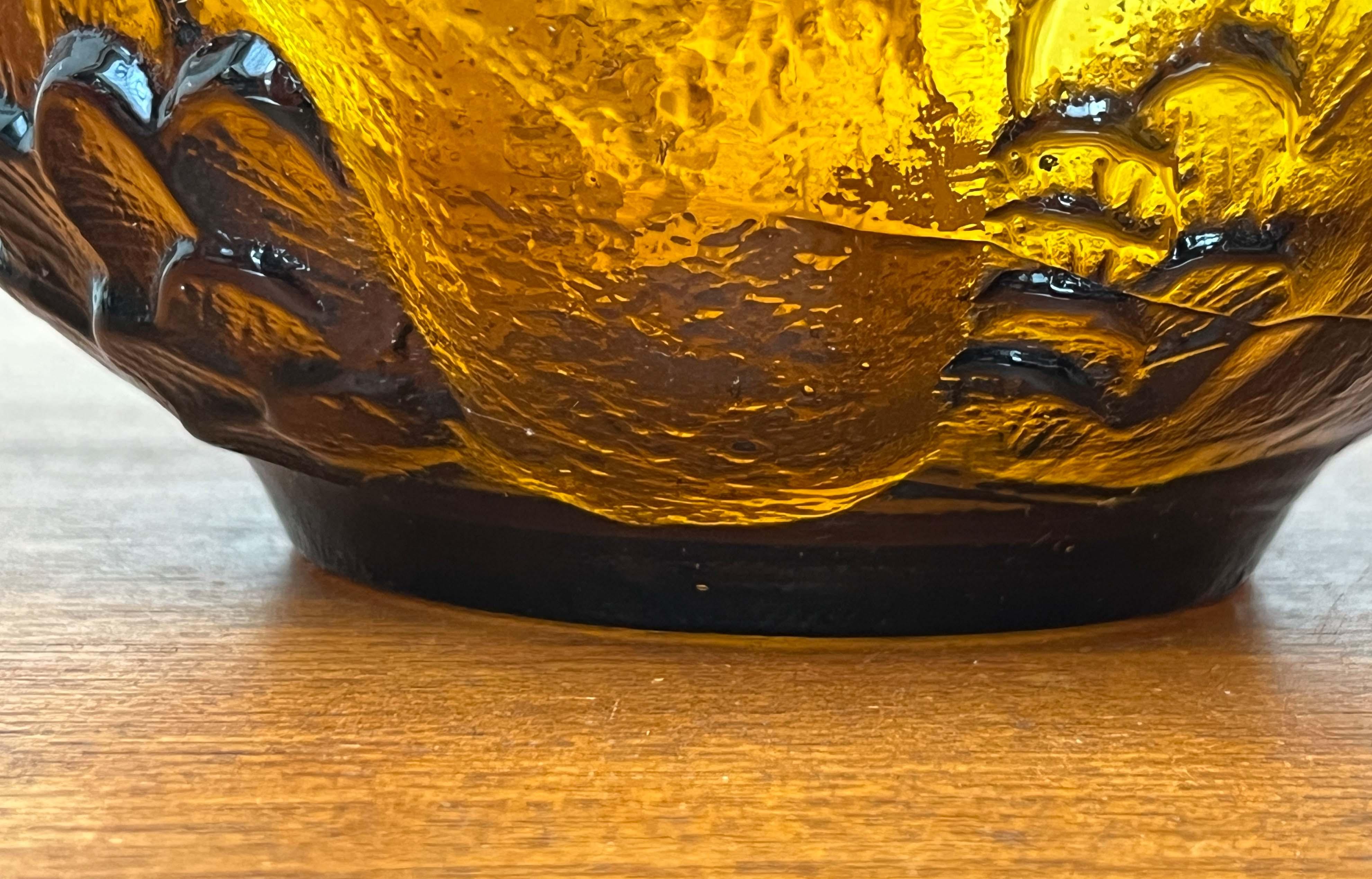 Moderne Glasschale mit Taubenmotiv Pertti Santalahti Kumela 1960er Jahre im Angebot 11