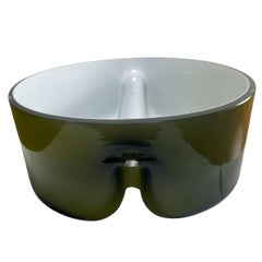 Centre de table en verre de style moderne du milieu du siècle par le designer argentin Alberto Churba