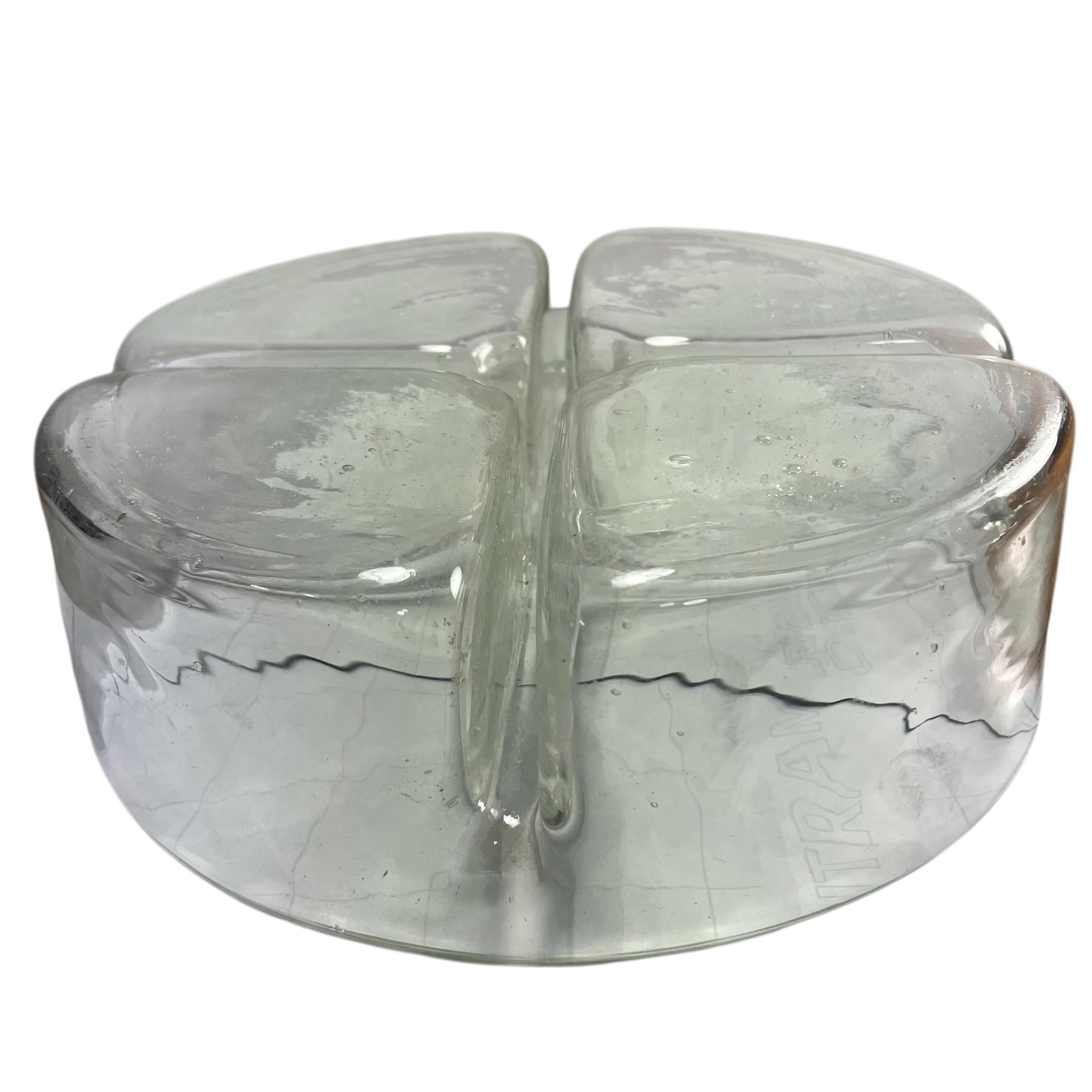 Mid-20th Century Mid Century Modern Glass Centerpiece by Argentine Designer Alberto Churba For Sale