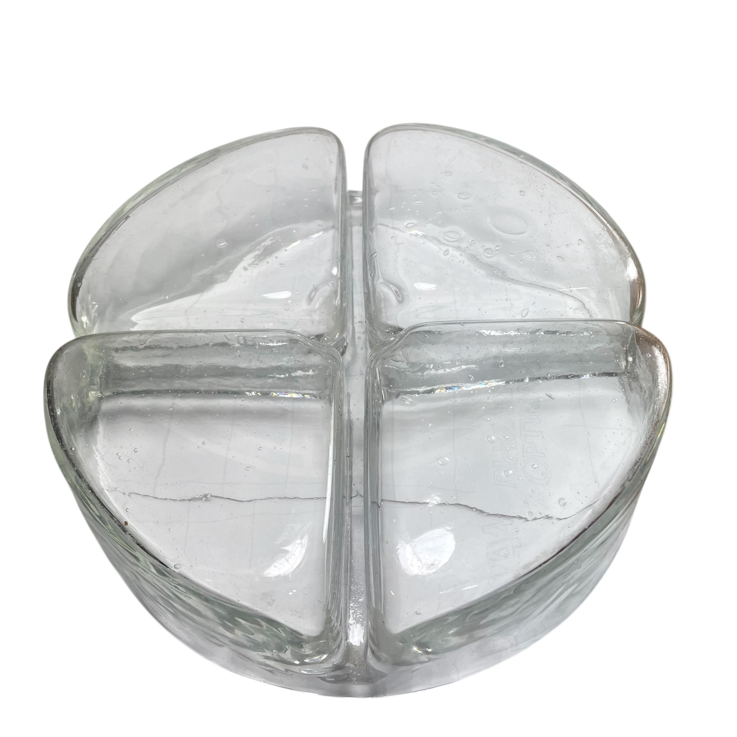 Blown Glass Mid Century Modern Glass Centerpiece by Argentine Designer Alberto Churba For Sale