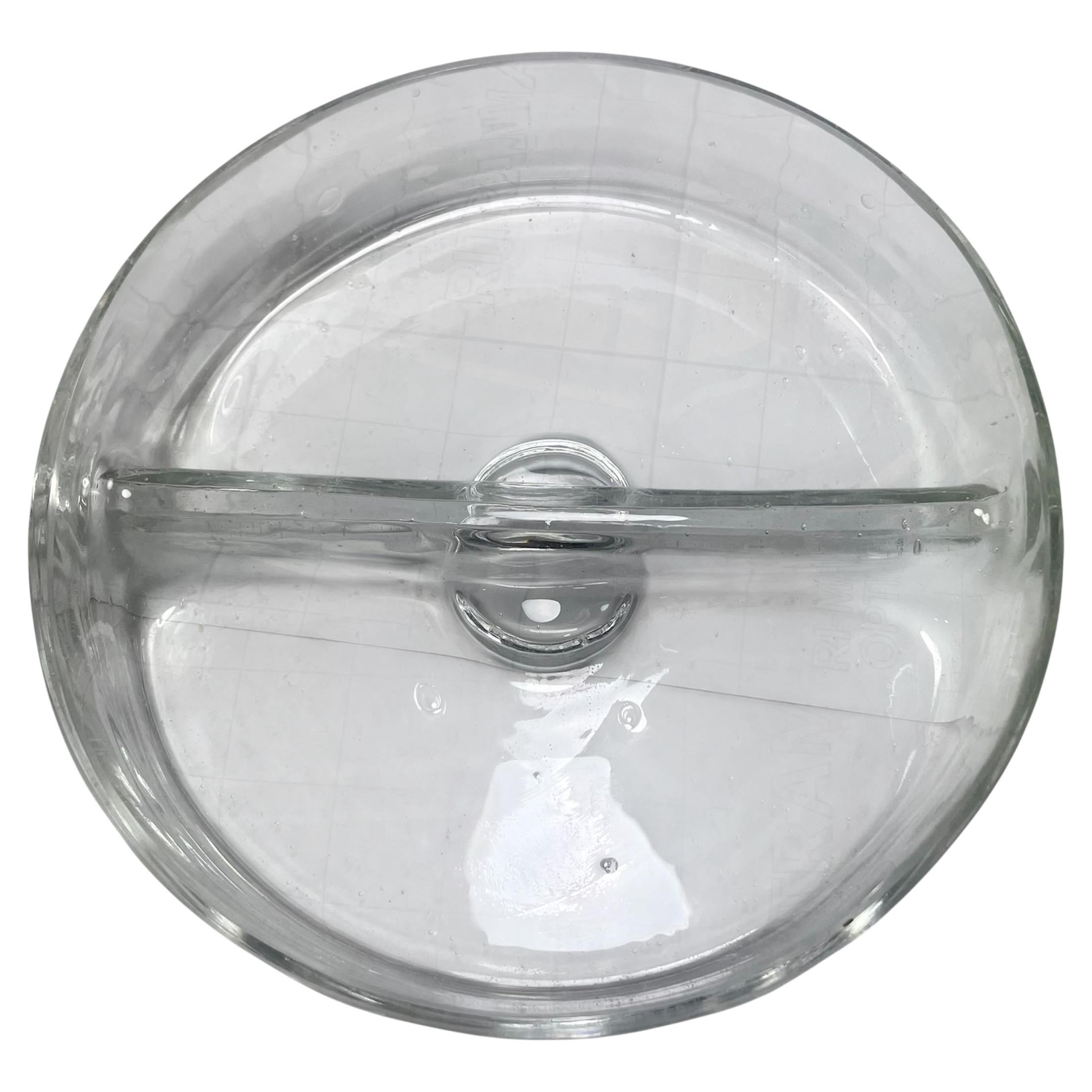 Centre de table en verre de style moderne du milieu du siècle par le designer argentin Alberto Churba