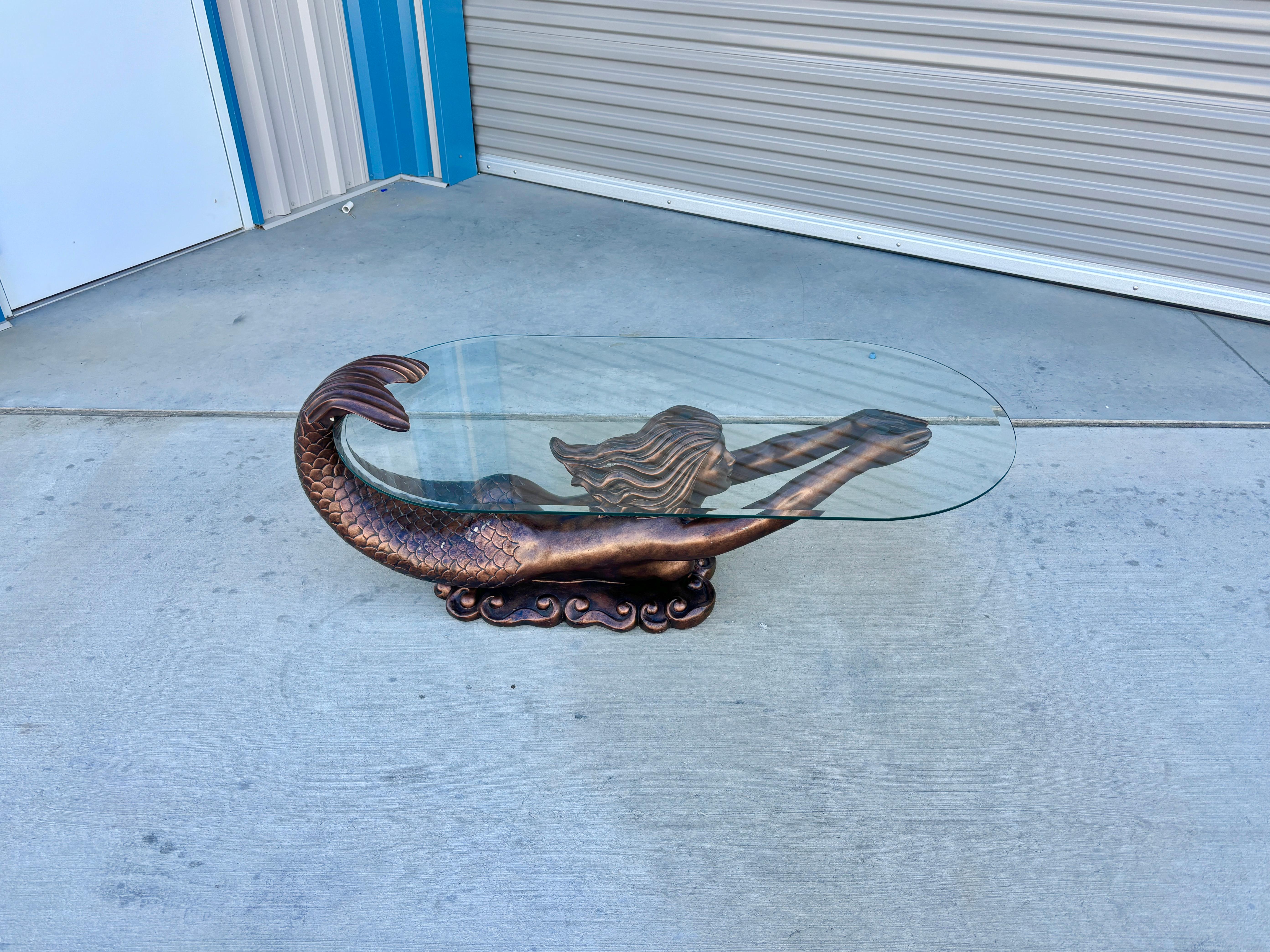 Hollywood Regency Table basse en verre The Moderns en vente