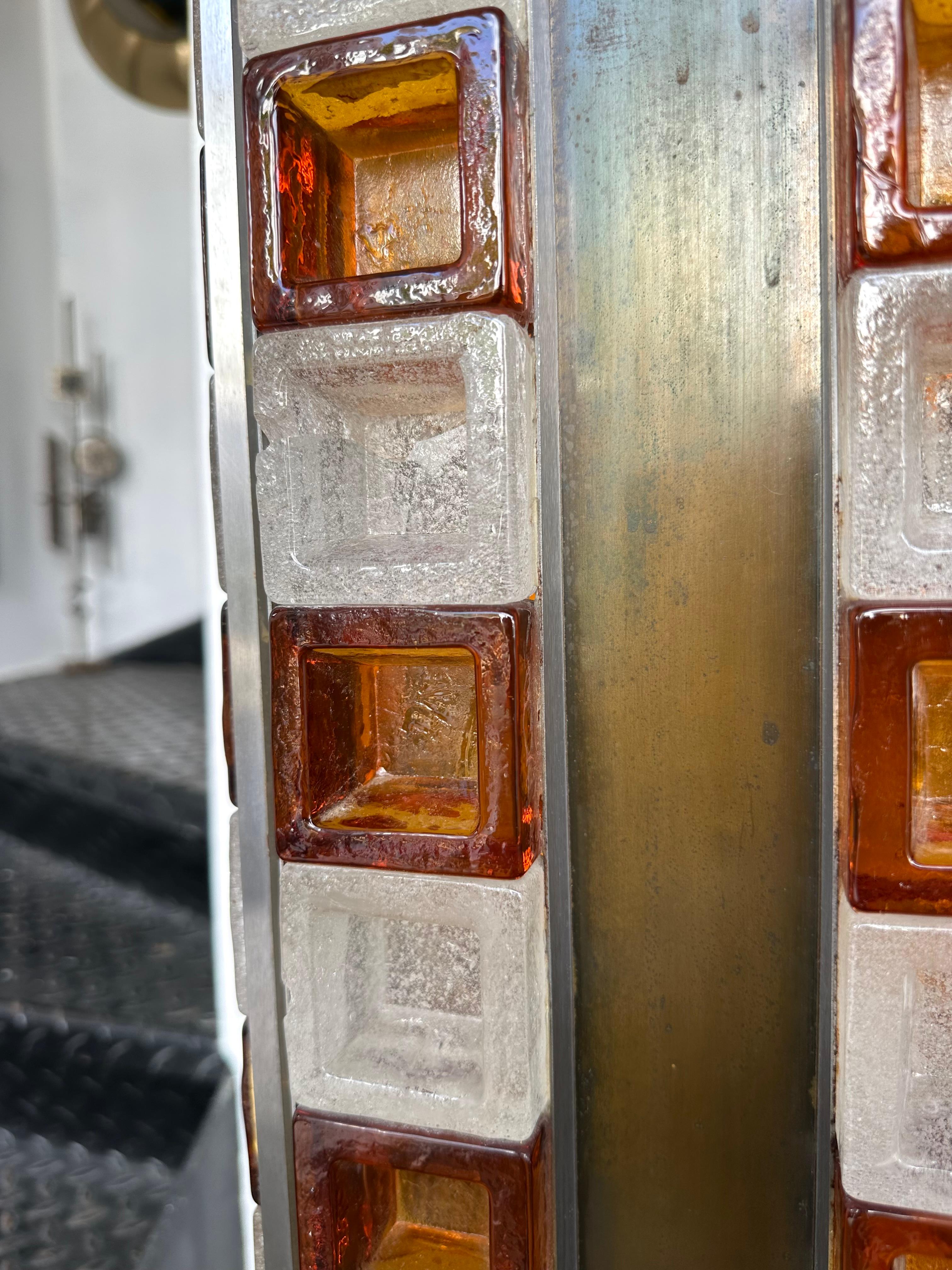 Mid-Century Modern Glass Cube Tower Floor Lamp by Poliarte, Italy, 1970s For Sale 8