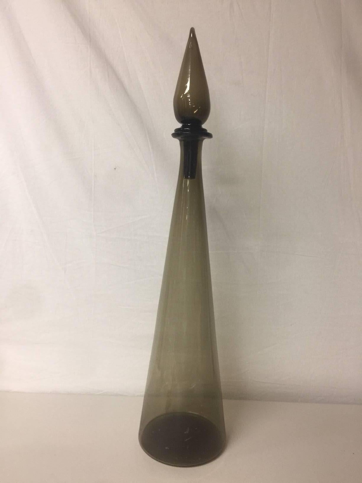 20th Century Mid-Century Modern Glass Decanter by Winslow Anderson for Blenko Glass