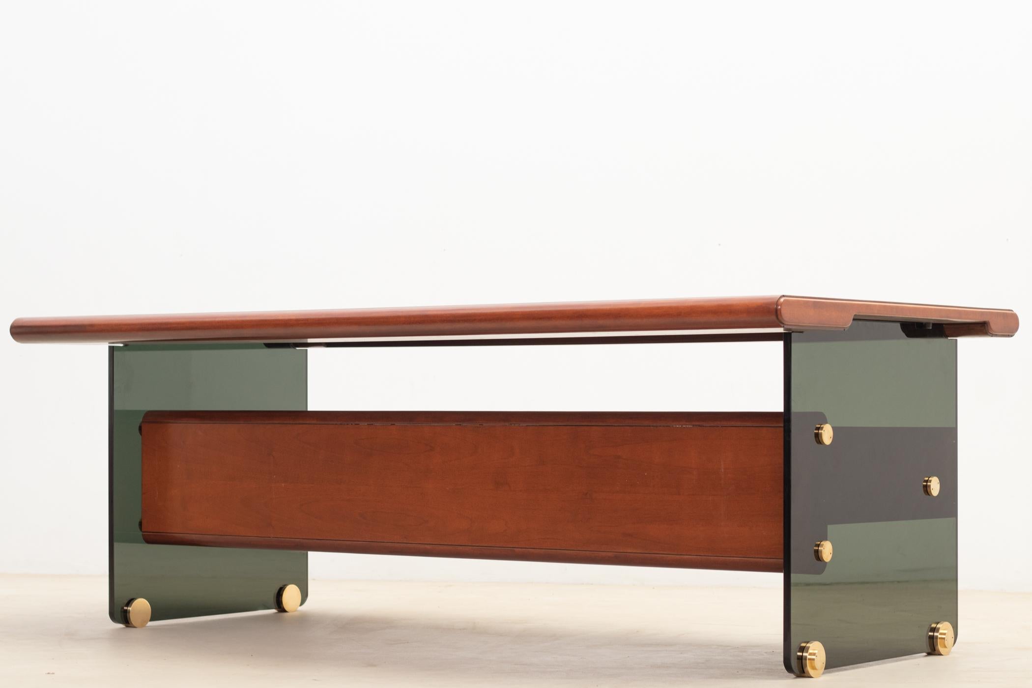 Mid-Century Modern glass desk by Tosi, Italy 1960' 1
