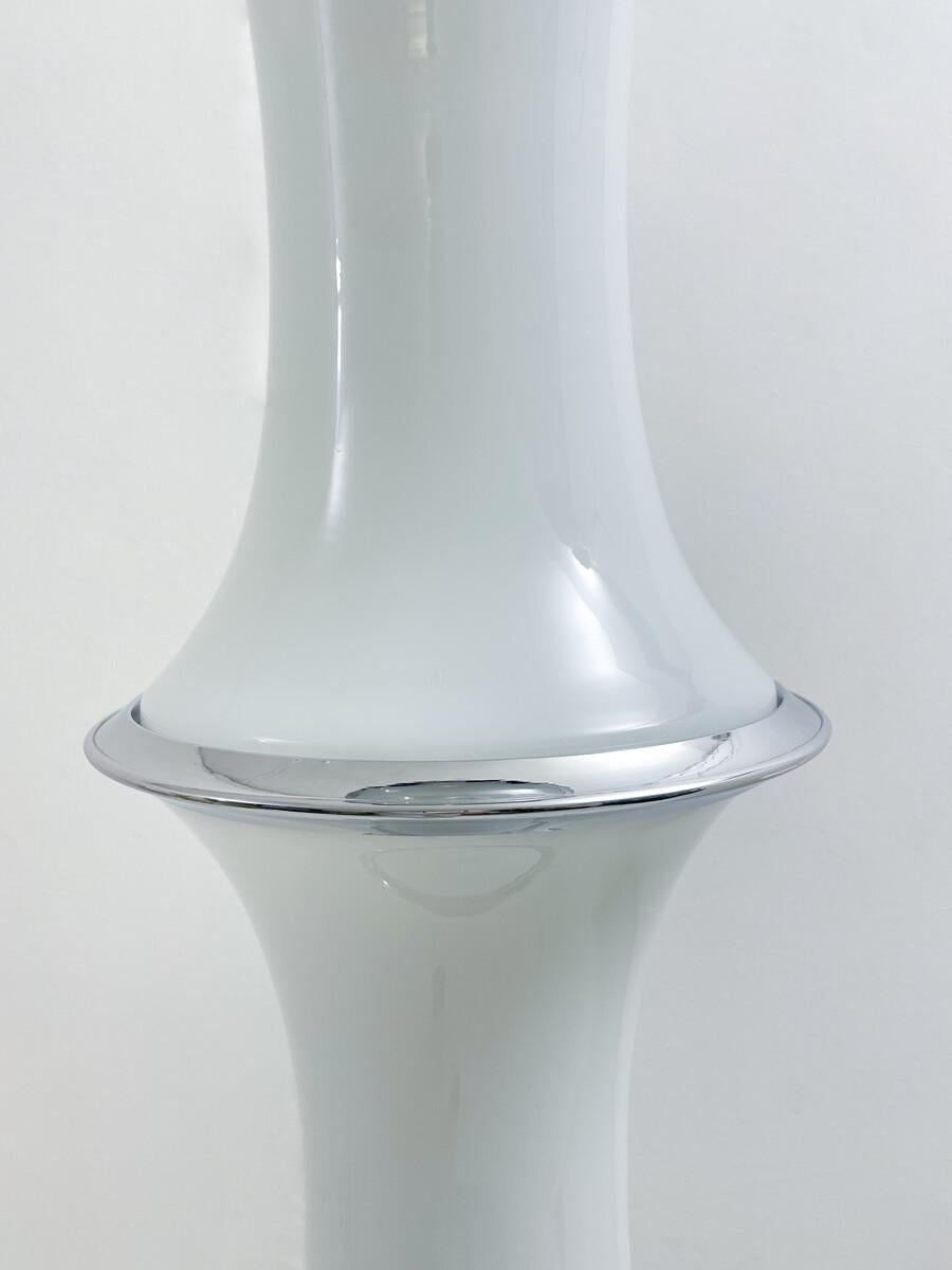 Late 20th Century Mid-Century Modern Glass Floor Lamp by Enrico Troconi, 1970s For Sale