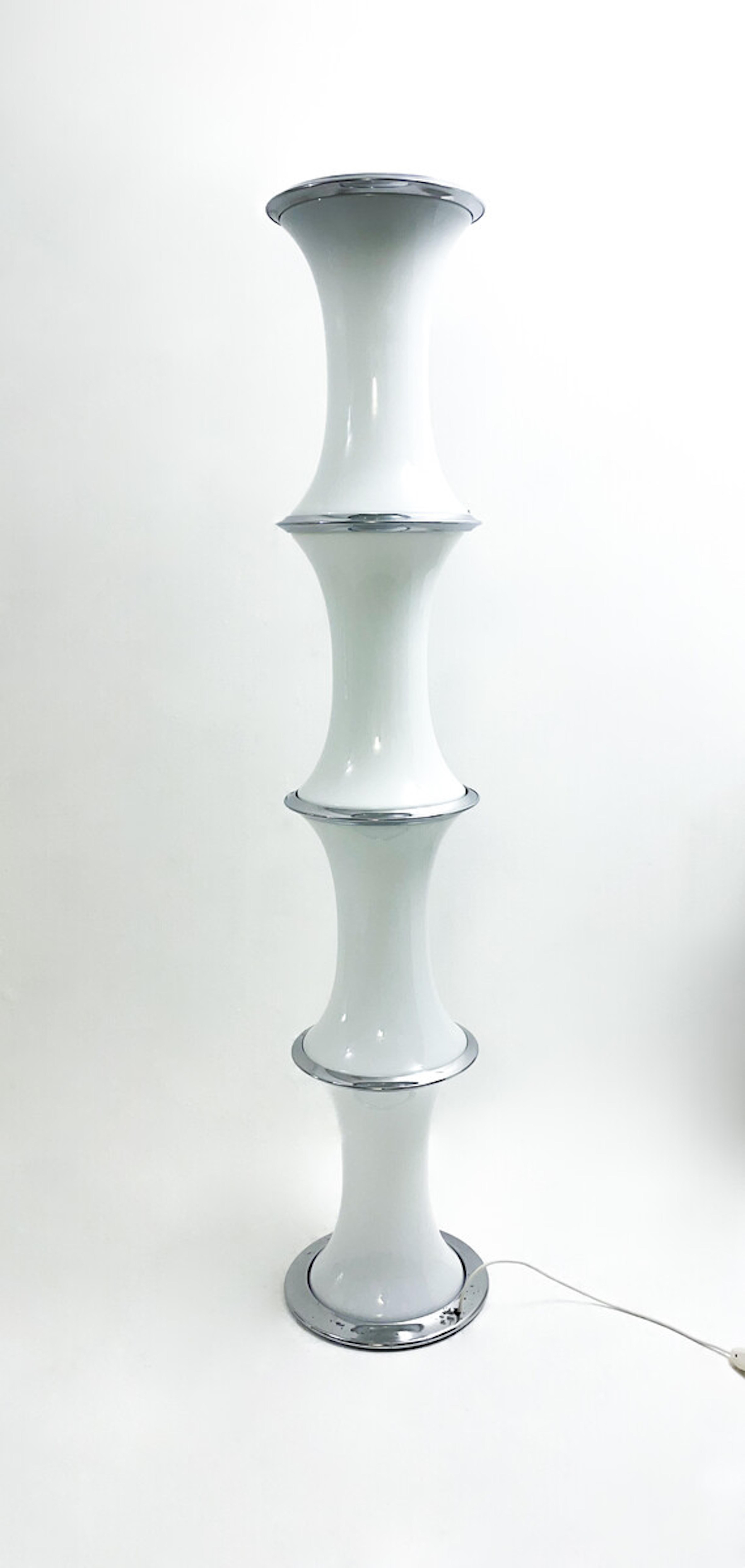 Mid-Century Modern Glass Floor Lamp by Enrico Troconi, 1970s For Sale 1