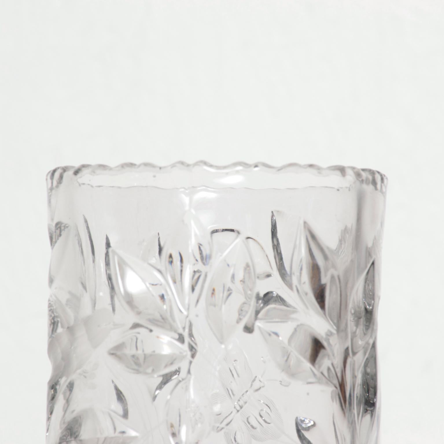 American Mid-Century Modern Glass Flower Vase Hollywood Regency