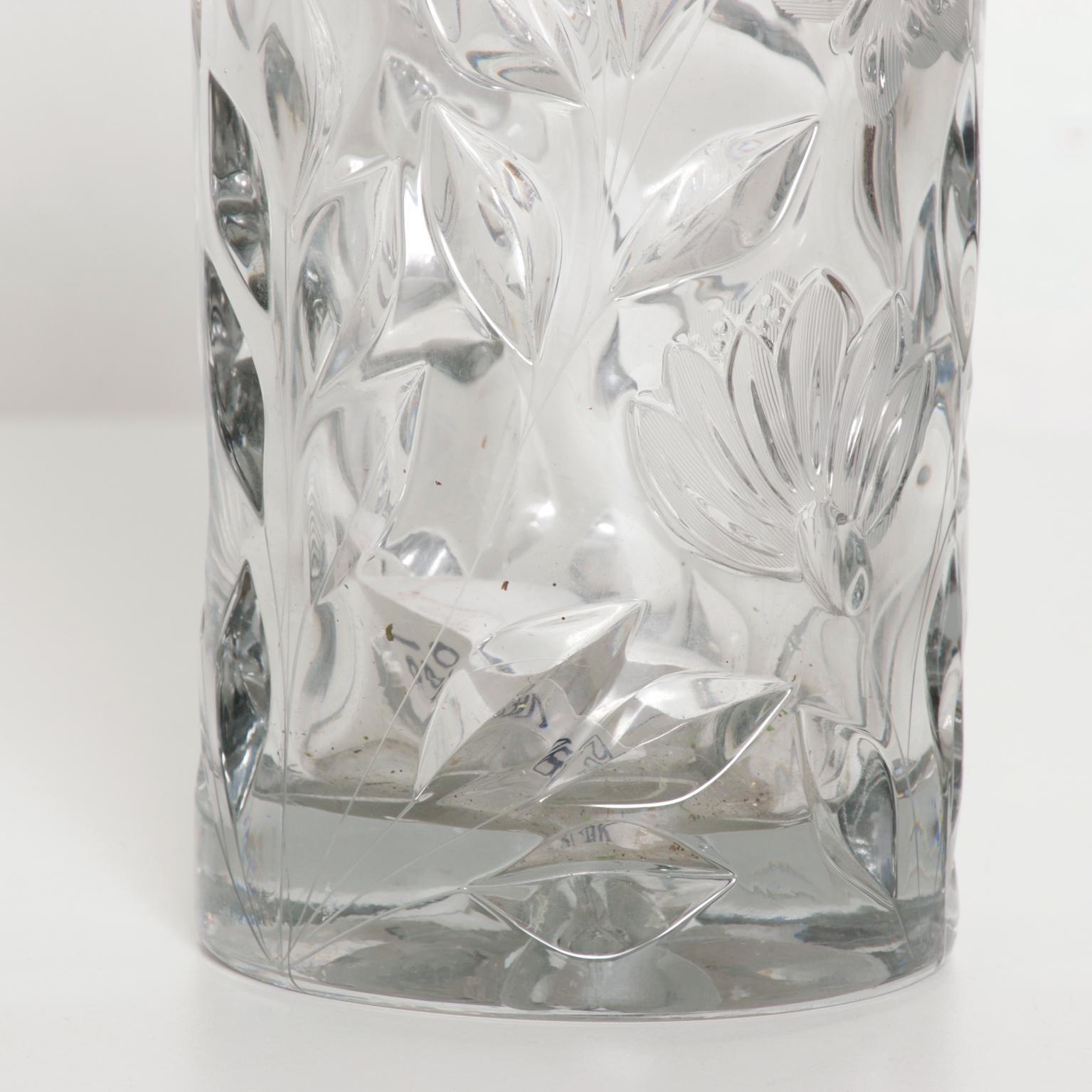 Mid-Century Modern Glass Flower Vase Hollywood Regency In Good Condition In Chula Vista, CA