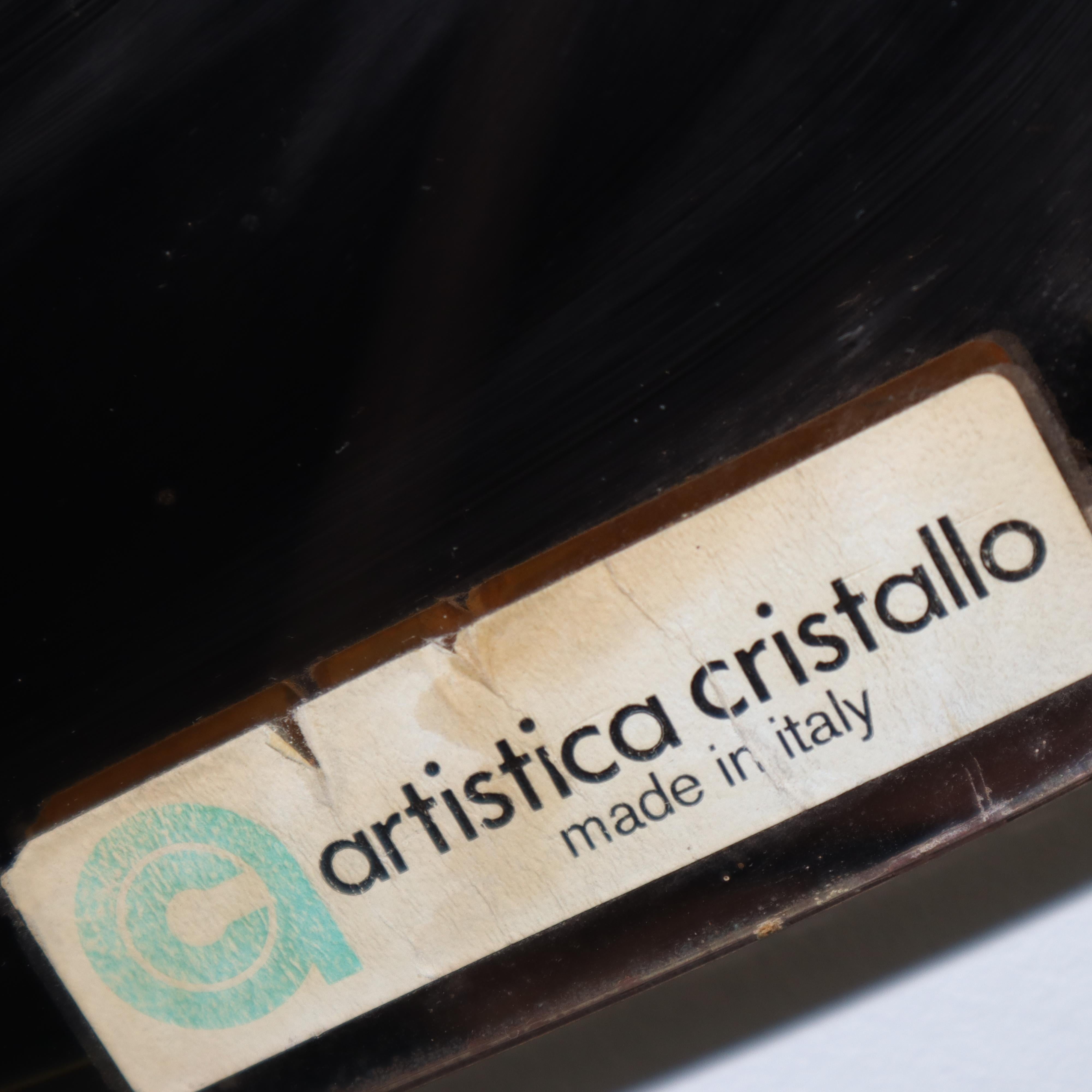 Espejo geométrico de cristal moderno de mediados de siglo de Artistica Cristallo, Italia, años 70 en Bueno estado para la venta en Nicolosi, IT