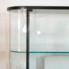 Mid-Century Modern Glass Illuminated Display Cabinet with Lock and Key by Pace