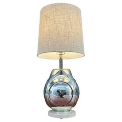 Mid-Century Modern Glass & Marble Table Lamp