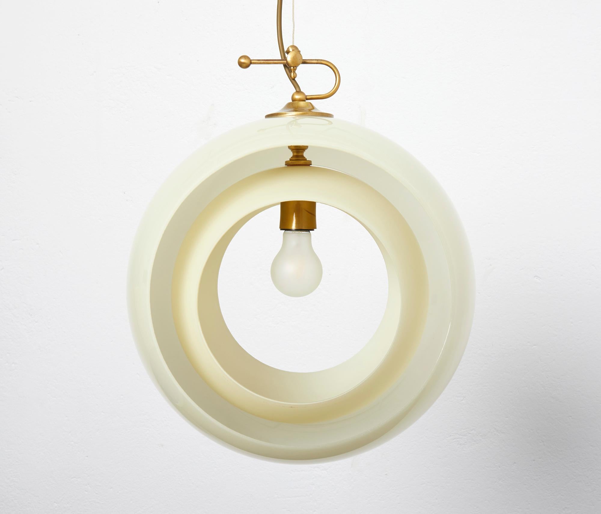 Italian Mid-Century Modern Glass Pendant Lamp by Carlo Nason, Italy, 1960