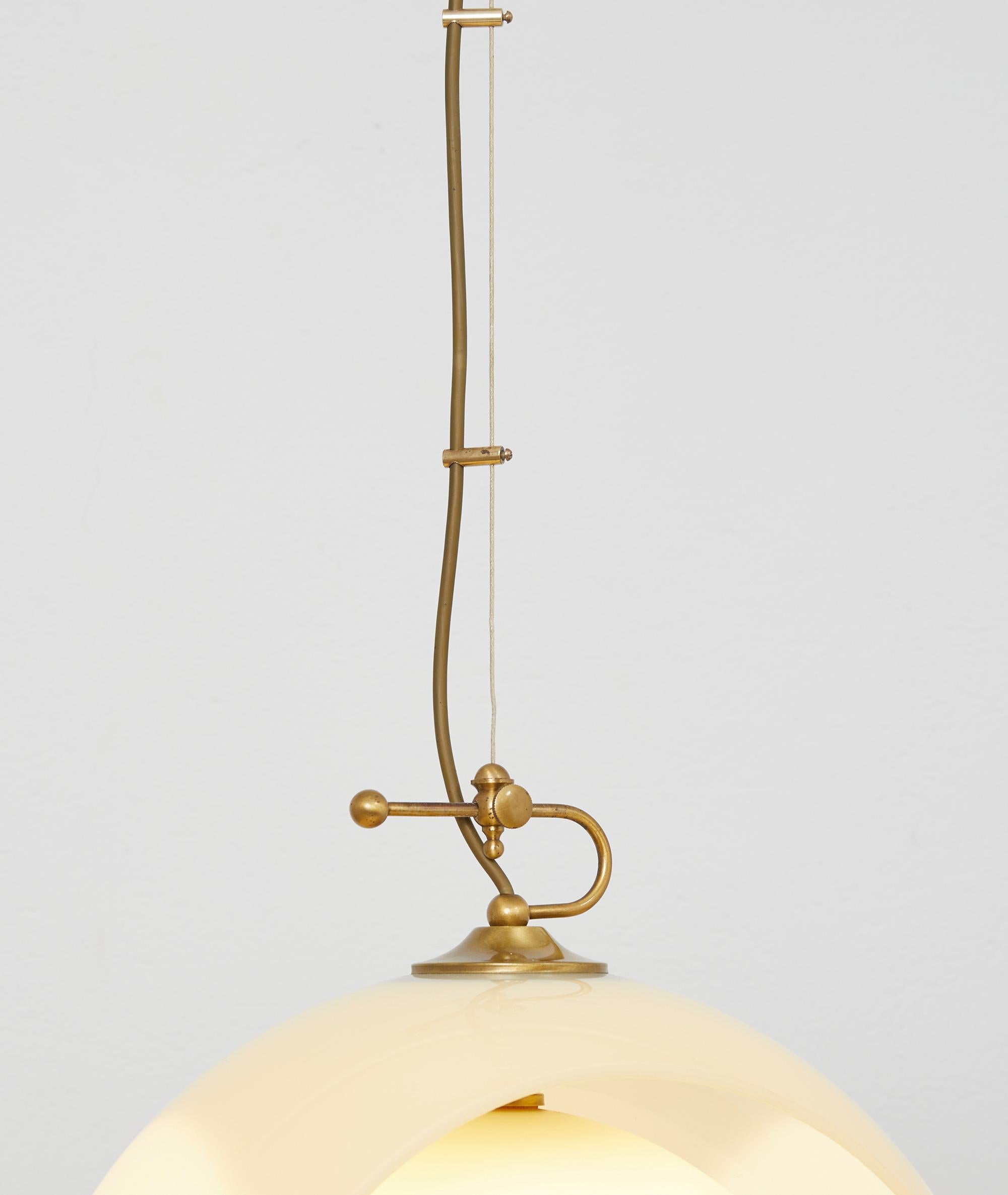 Mid-20th Century Mid-Century Modern Glass Pendant Lamp by Carlo Nason, Italy, 1960