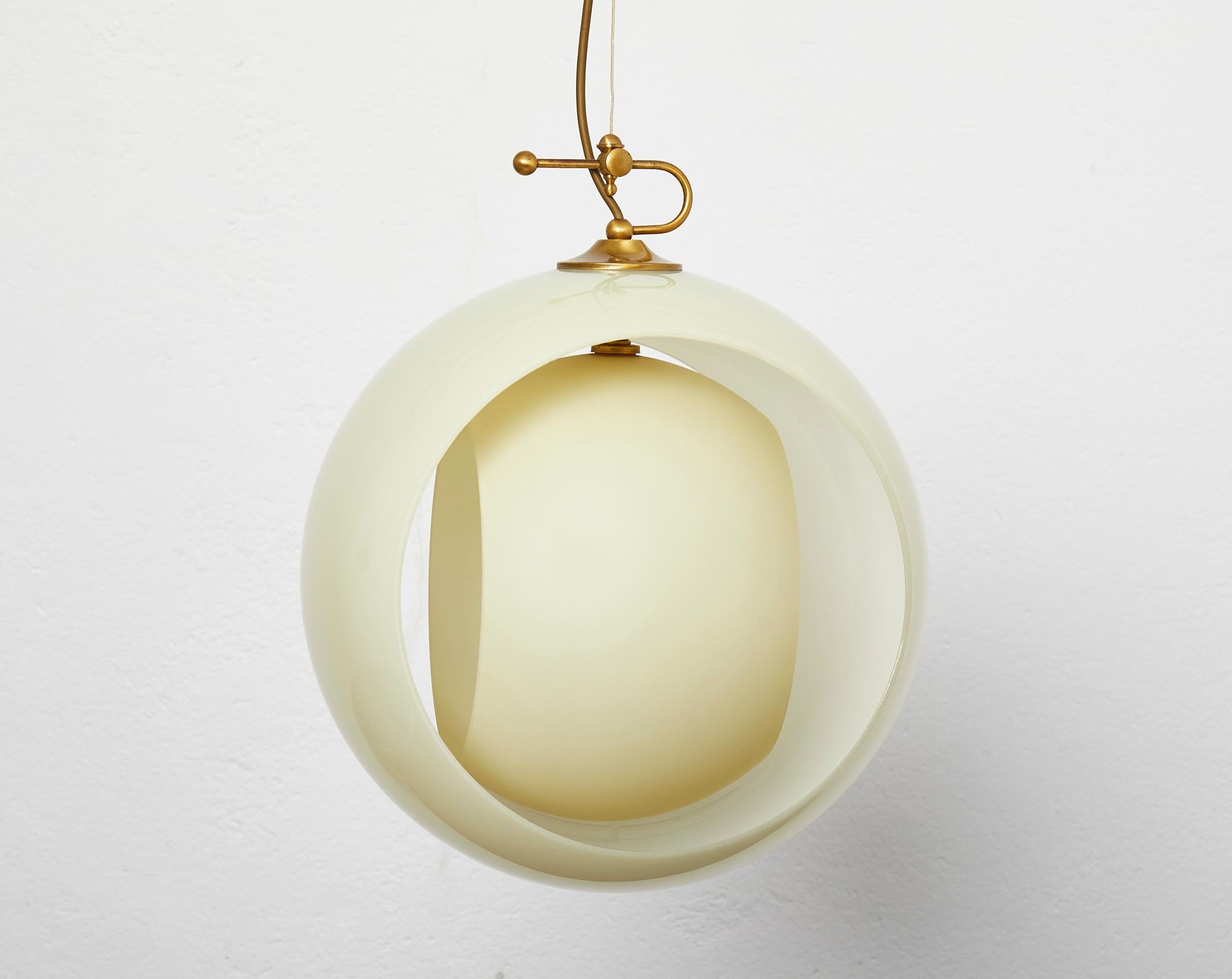Mid-Century Modern Glass Pendant Lamp by Carlo Nason, Italy, 1960 2