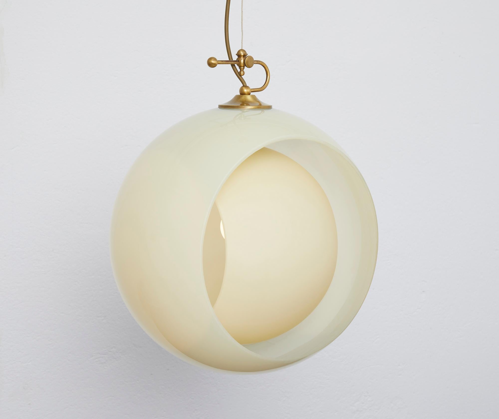 Mid-Century Modern Glass Pendant Lamp by Carlo Nason, Italy, 1960 3