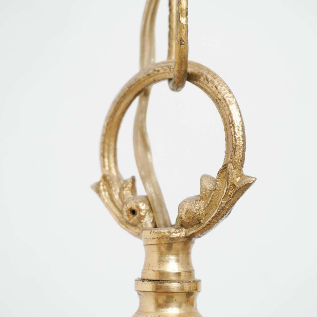 Lampada a sospensione in vetro della modernità di metà secolo, 1960 circa in vendita 5