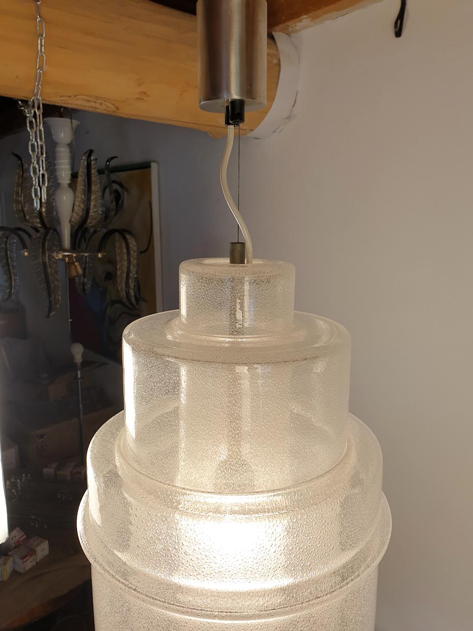 Mid-Century Modern Glass Pendant Light by Carlo Nason for Mazzega, Italy, 1970s 4