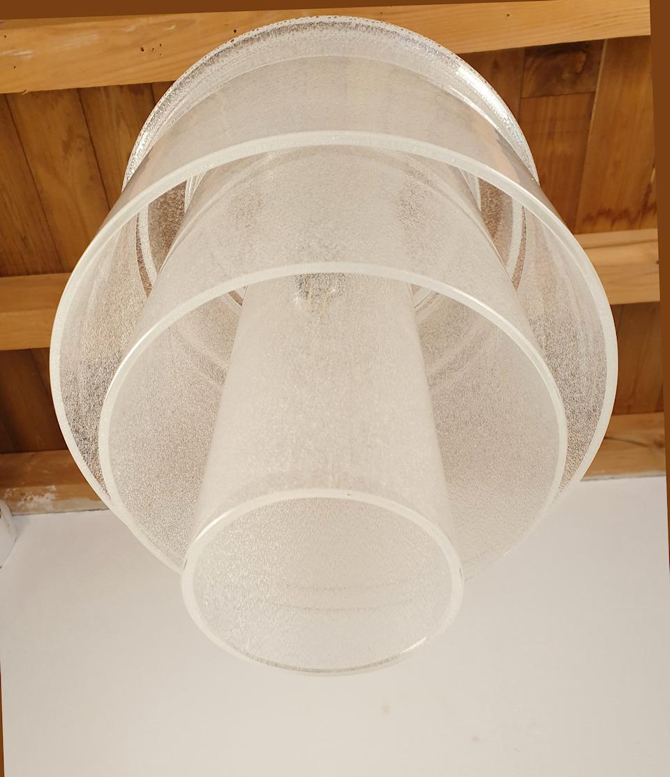 Mid-Century Modern Glass Pendant Light by Carlo Nason for Mazzega, Italy, 1970s 1