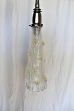 Colgante de cristal moderno de mediados de siglo Murano dorado