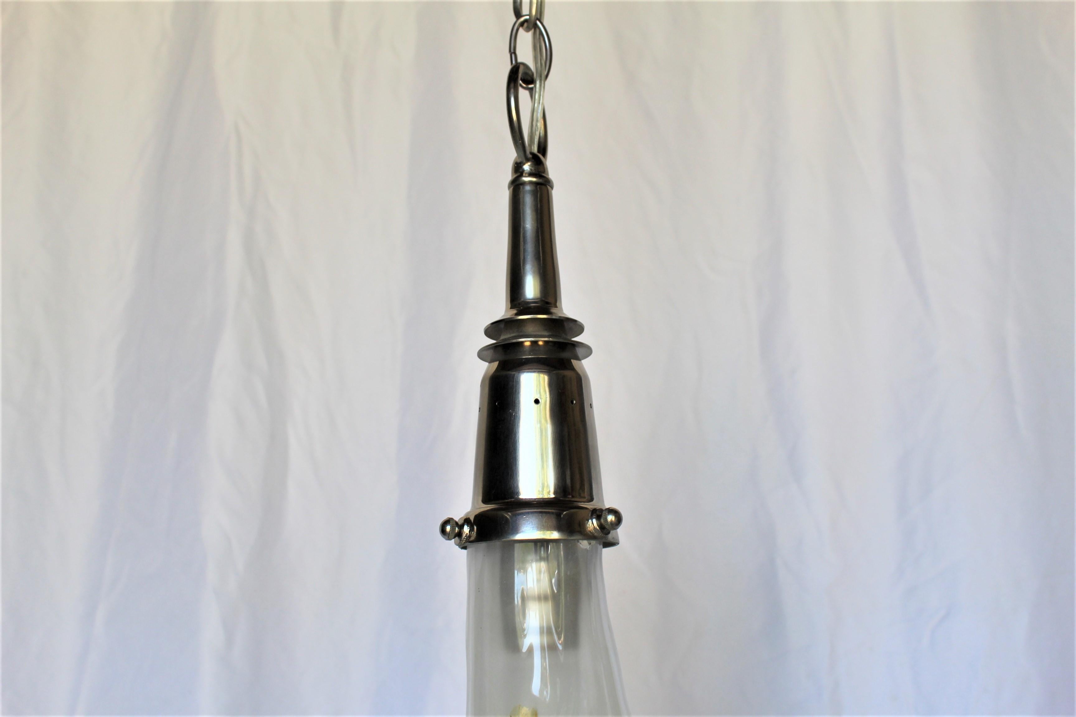 Hand-Crafted Mid-Century Modern Glass Pendant Murano Gold For Sale