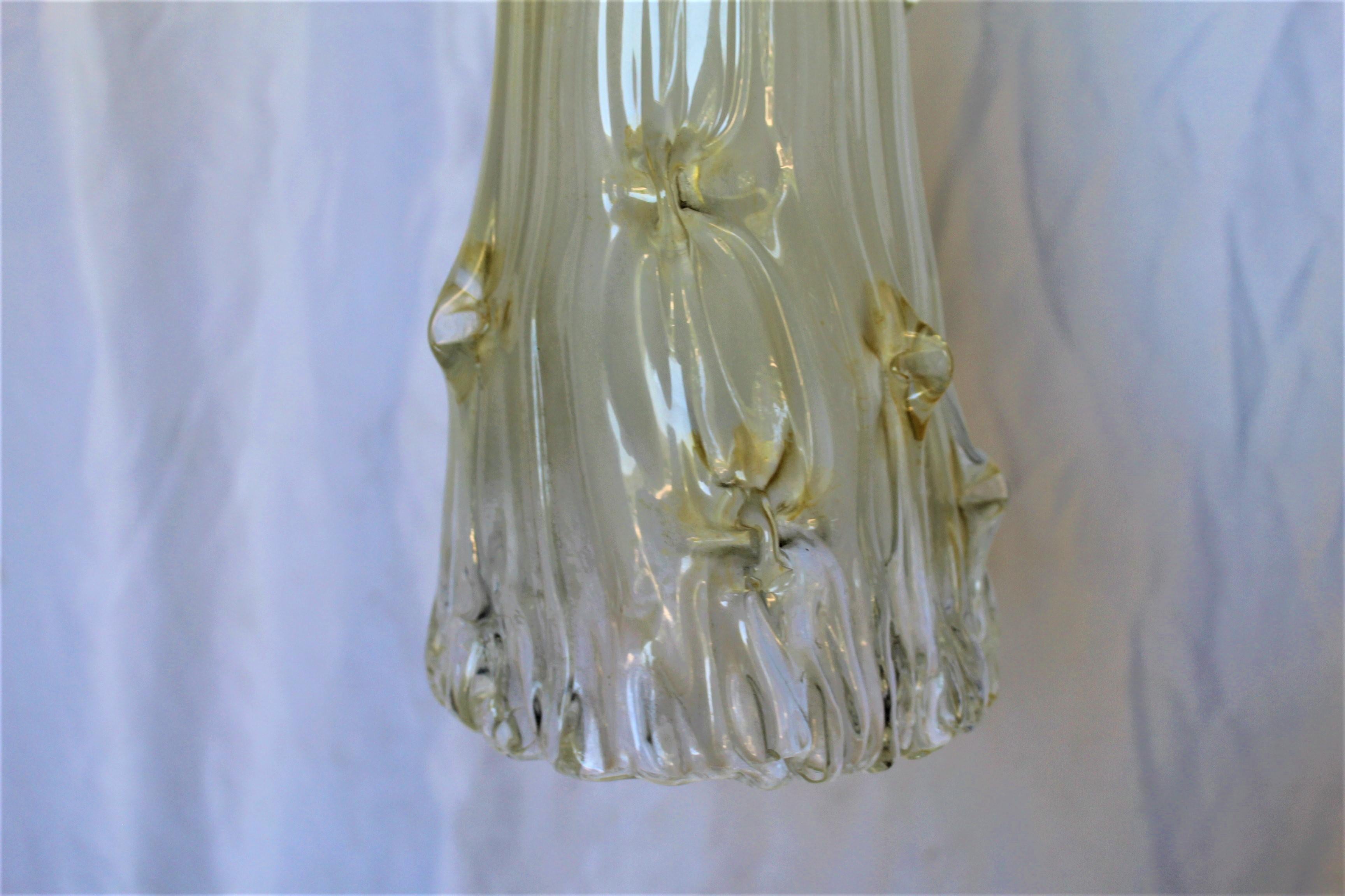Mid-Century Modern Glass Pendant Murano Gold In Good Condition For Sale In Los Angeles, CA