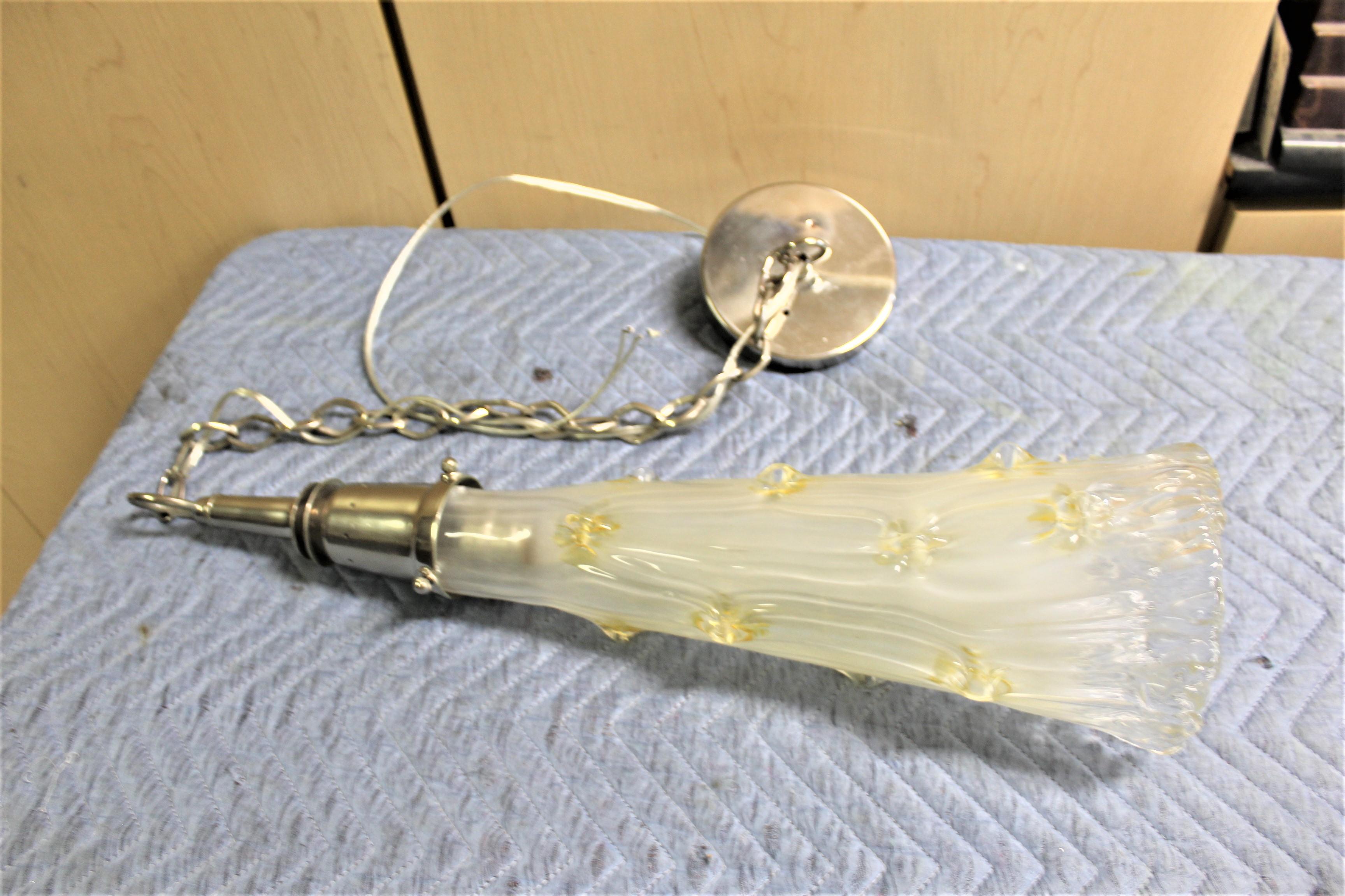 Mid-Century Modern Glass Pendant Murano Gold For Sale 2
