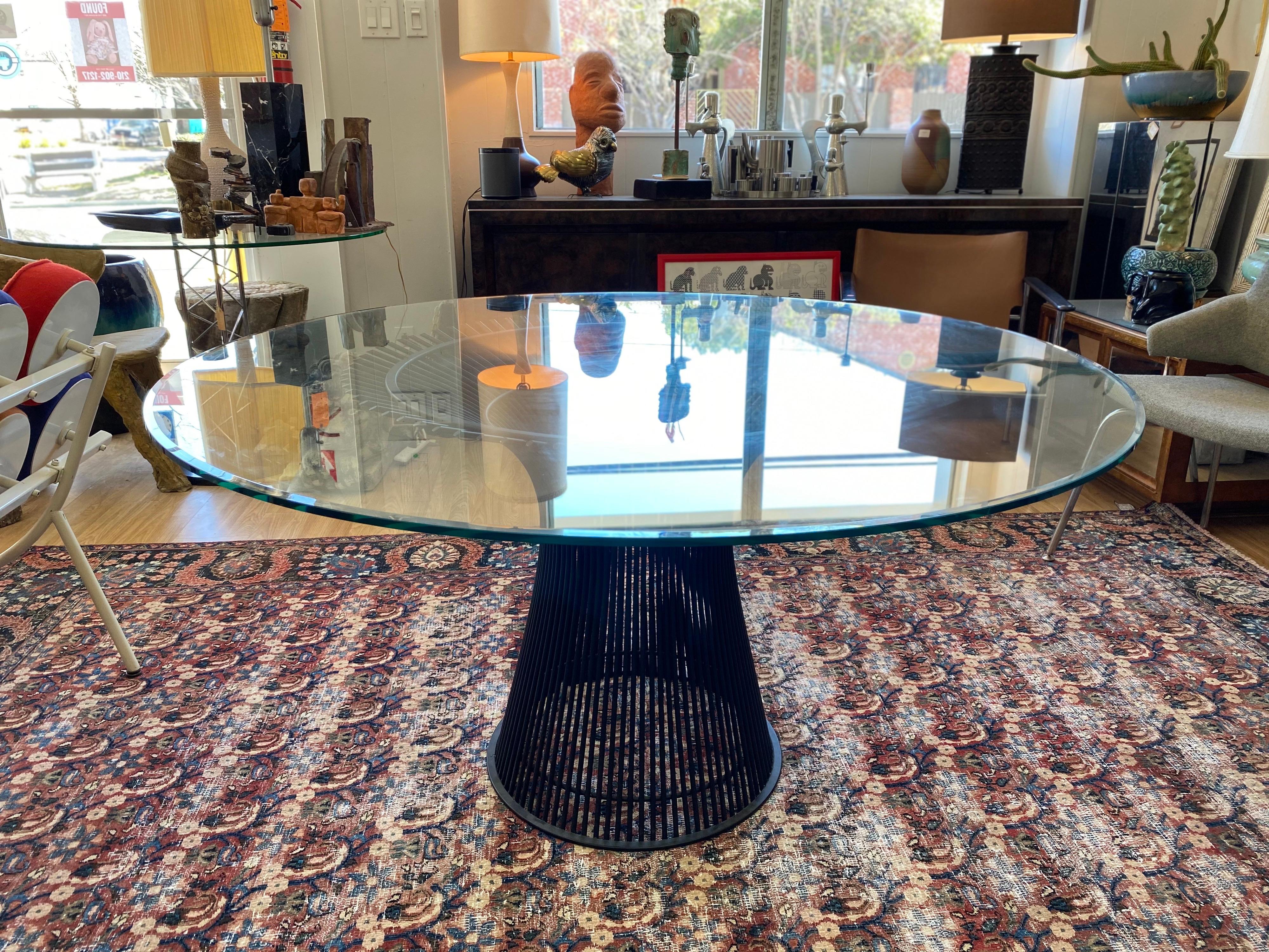 20th Century Mid-Century Modern Glass Platner Dining Table for Knoll