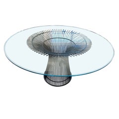 Mid-Century Modern Glass Platner Dining Table for Knoll