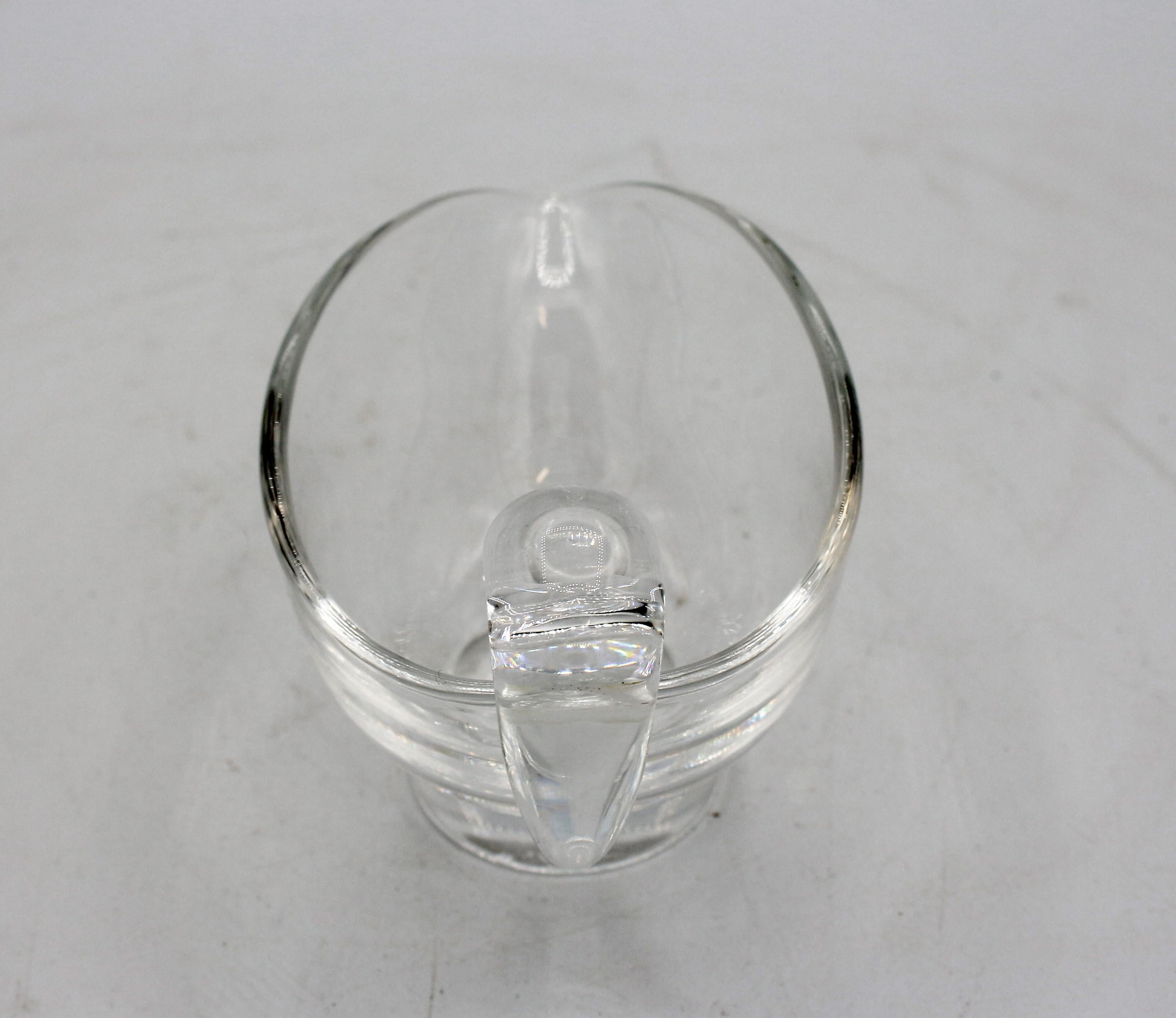 Mid-Century Modern Glas Schnecke Schnecke Creme & Zucker von Steuben (Moderne der Mitte des Jahrhunderts) im Angebot