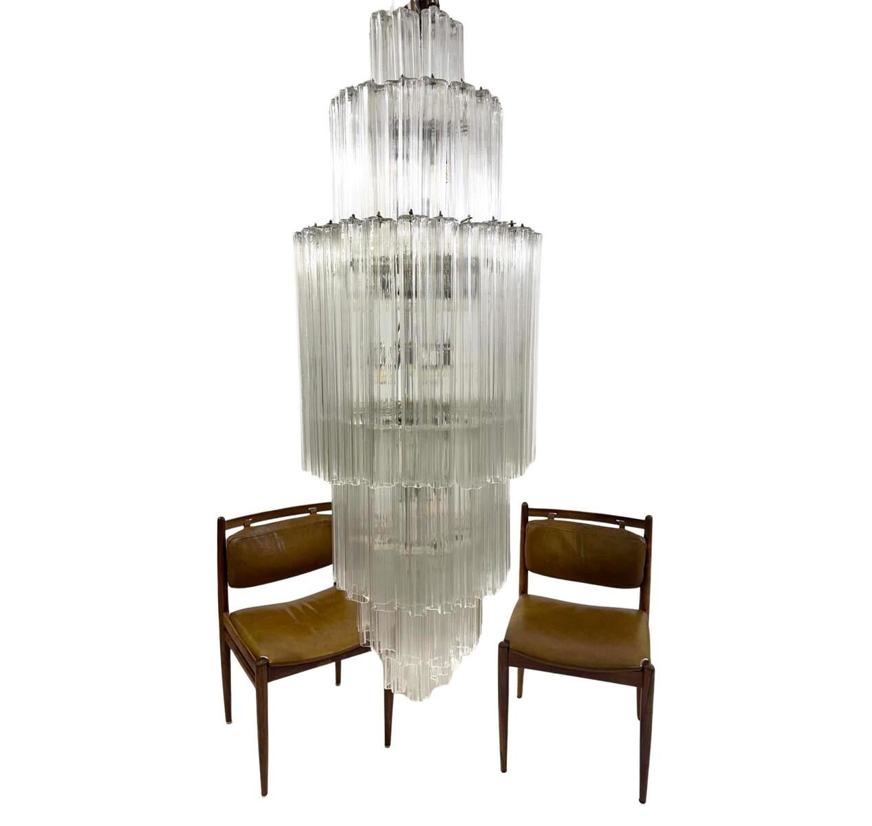 Mid-Century moderno Sospensione in vetro moderna di metà secolo, Italia, anni '60 in vendita