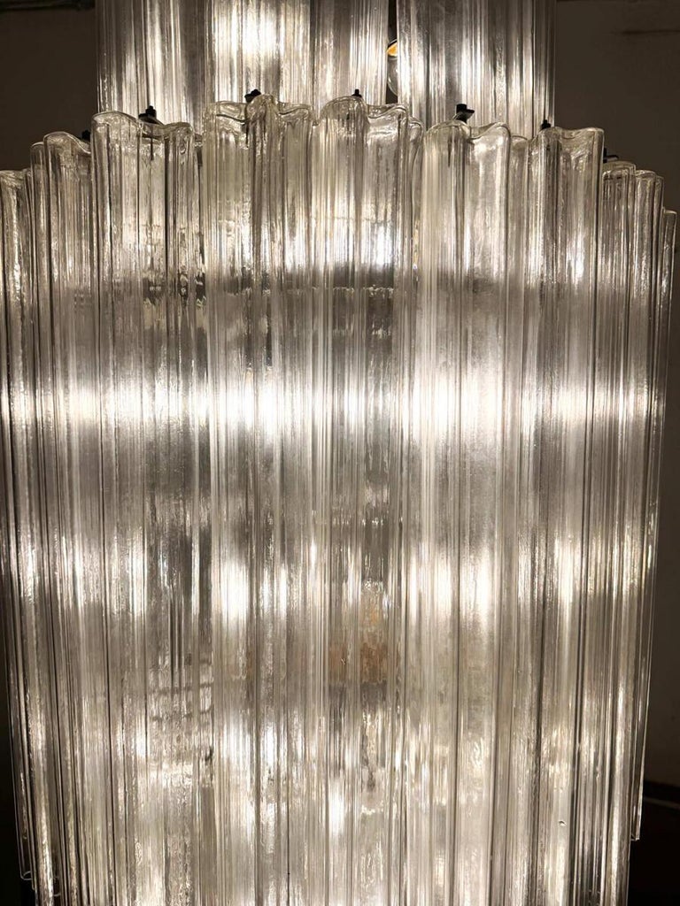 Suspension EFFETRE RIBO Mid Century Modern – Rouge, Verre Italien, Lustre 2004
