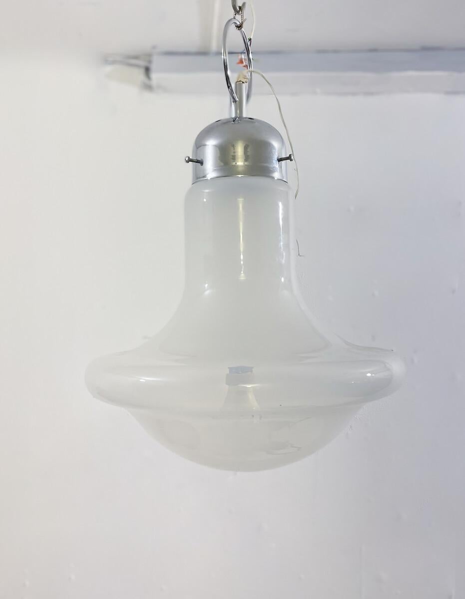 Mid-Century Modern Glass Suspension, Italy, 1960s In Good Condition For Sale In Brussels, BE
