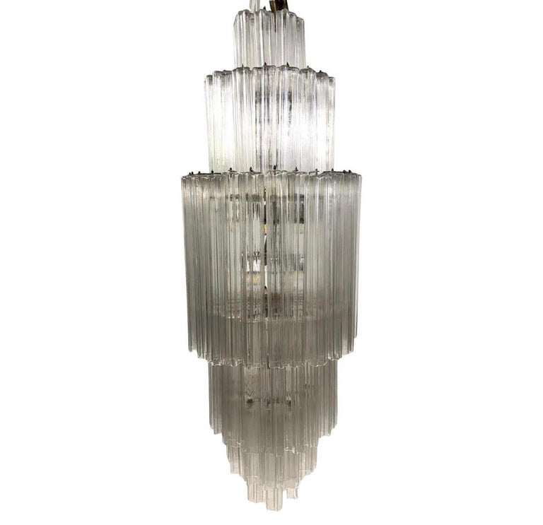 Suspension EFFETRE RIBO Mid Century Modern – Rouge, Verre Italien, Lustre 2004