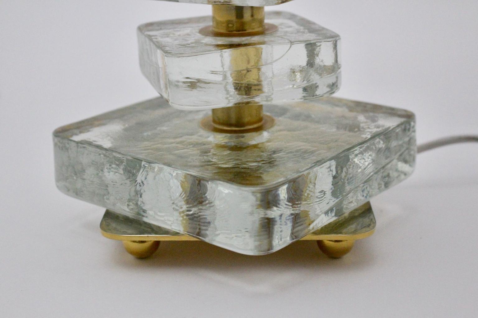 Mid-Century Modern Glass Table Lamp by Bakalowits, Vienna, 1960s For Sale 10
