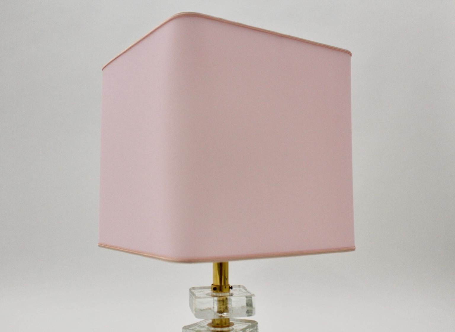 Mid-Century Modern Glass Table Lamp by Bakalowits, Vienna, 1960s For Sale 13