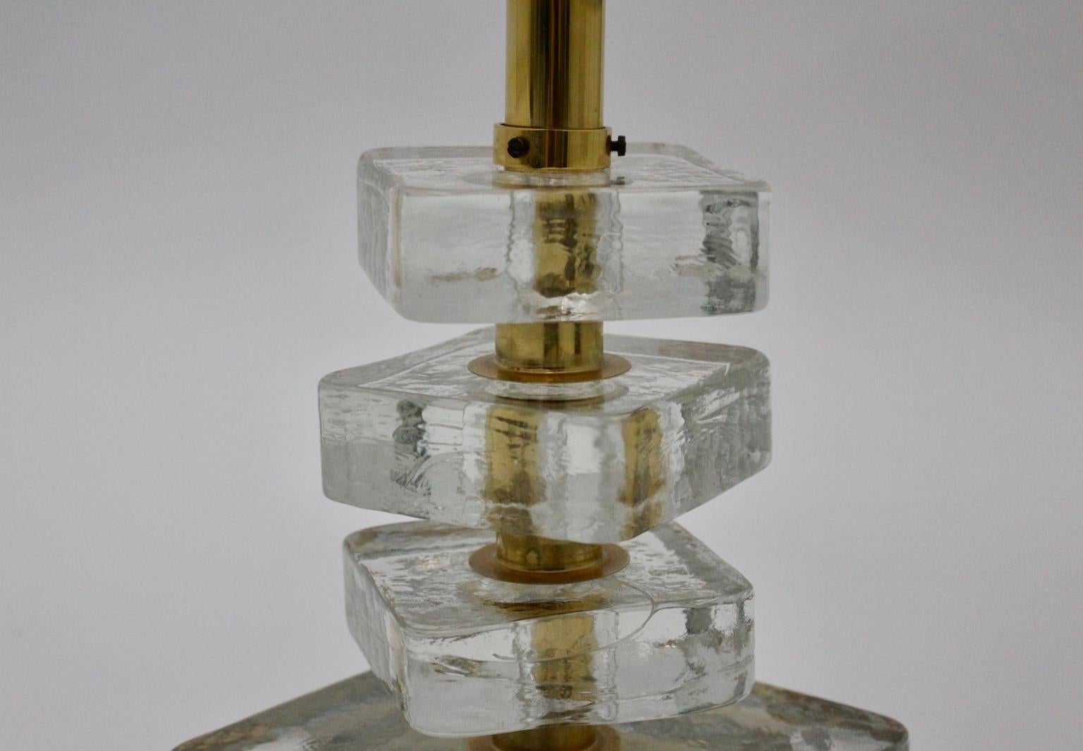 Mid-Century Modern Glass Table Lamp by Bakalowits, Vienna, 1960s For Sale 1